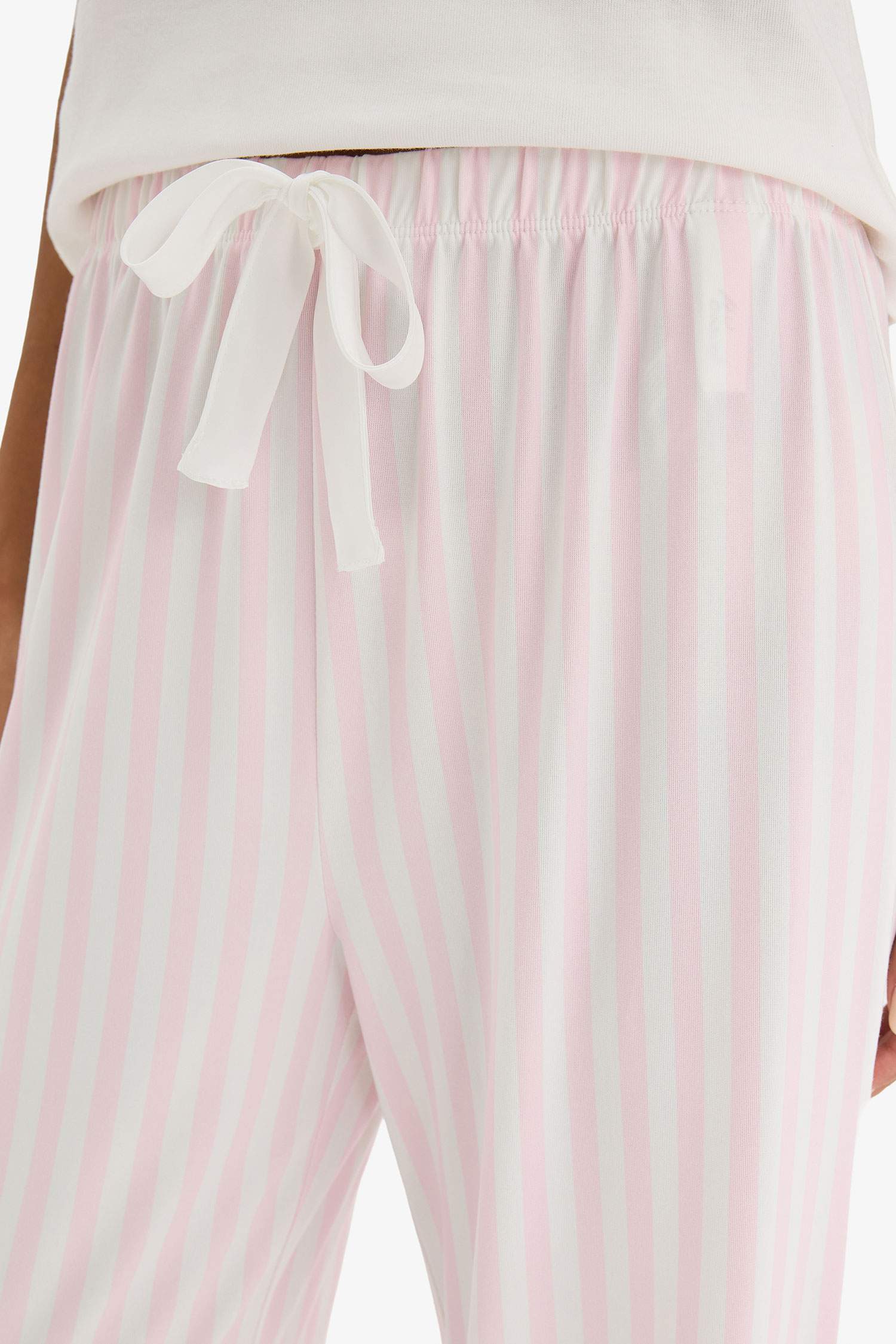 Regular Fit Çizgili Uzun Pijama Altı-Fall in Love