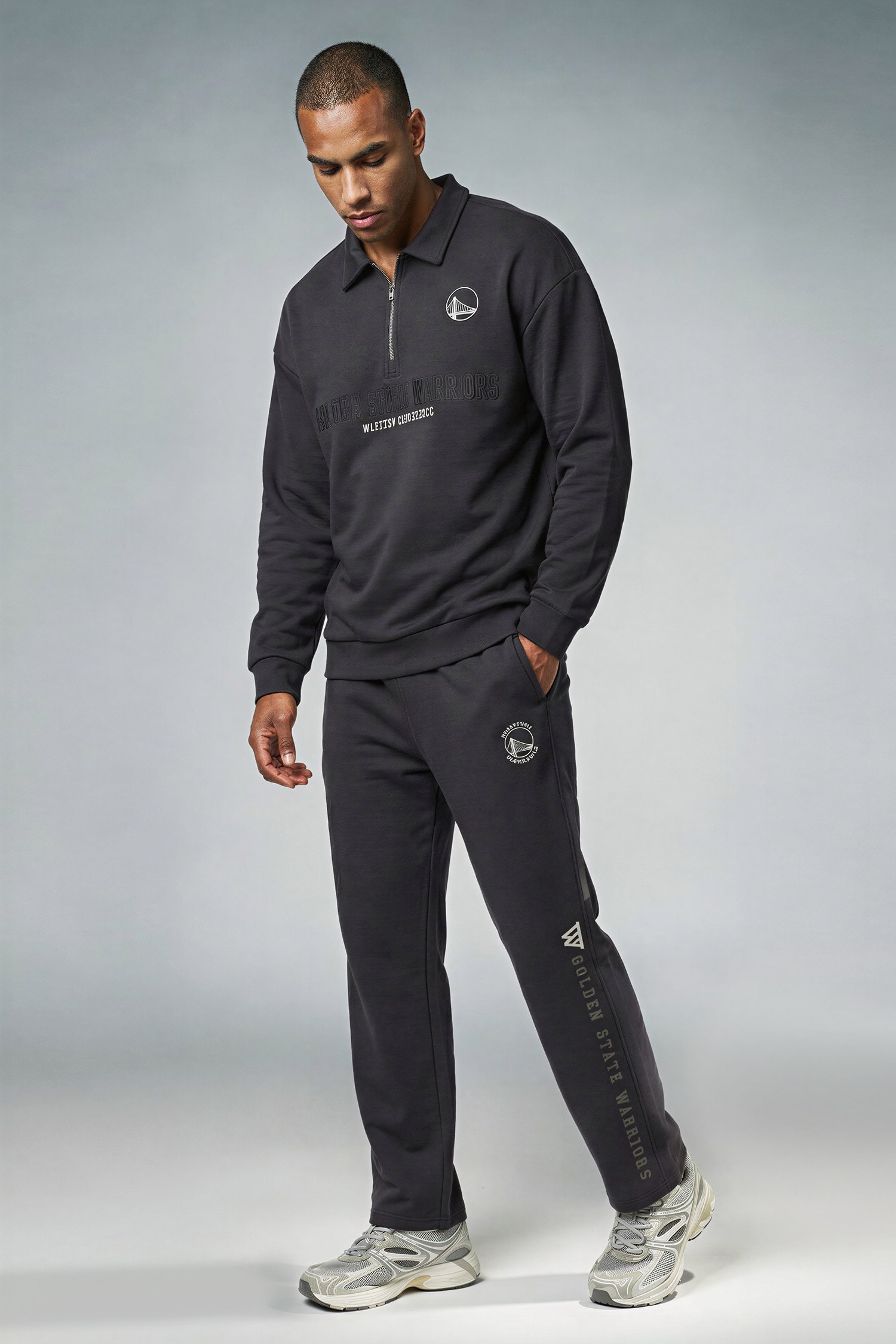 DeFacto NBA Golden State Warrıors Relax Fıt Skuba Dalgıç Kumaş Jogger görsel 2