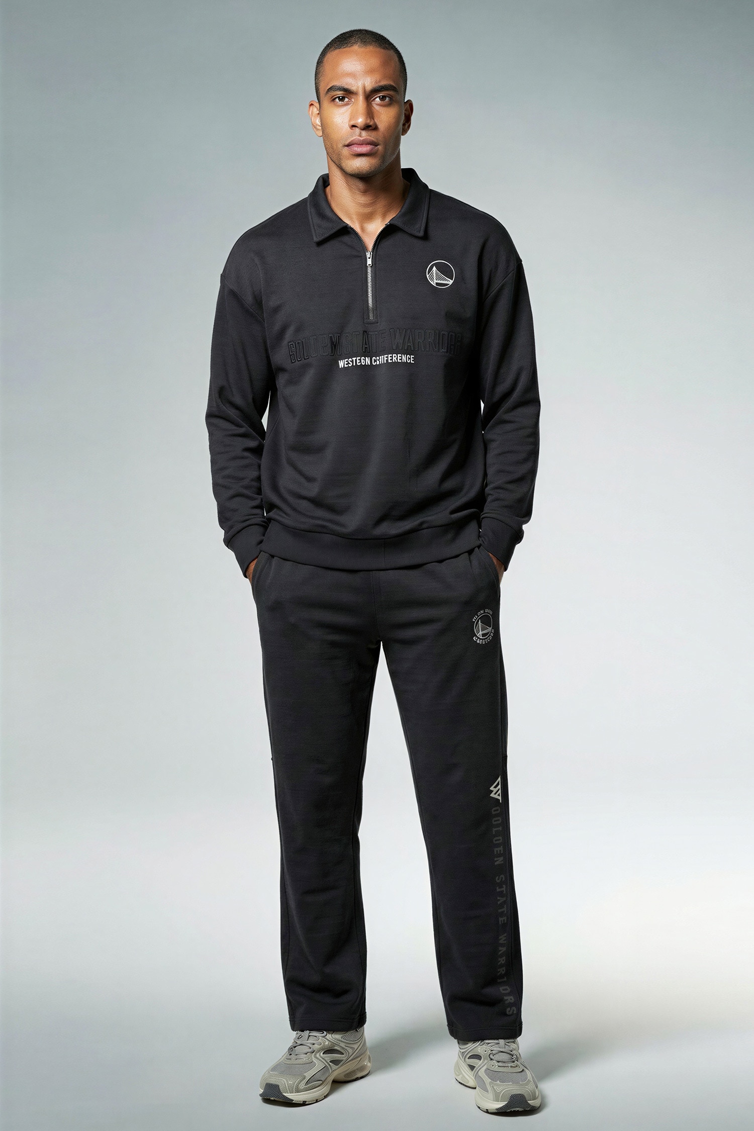 DeFacto NBA Golden State Warrıors Relax Fıt Skuba Dalgıç Kumaş Jogger görsel 3
