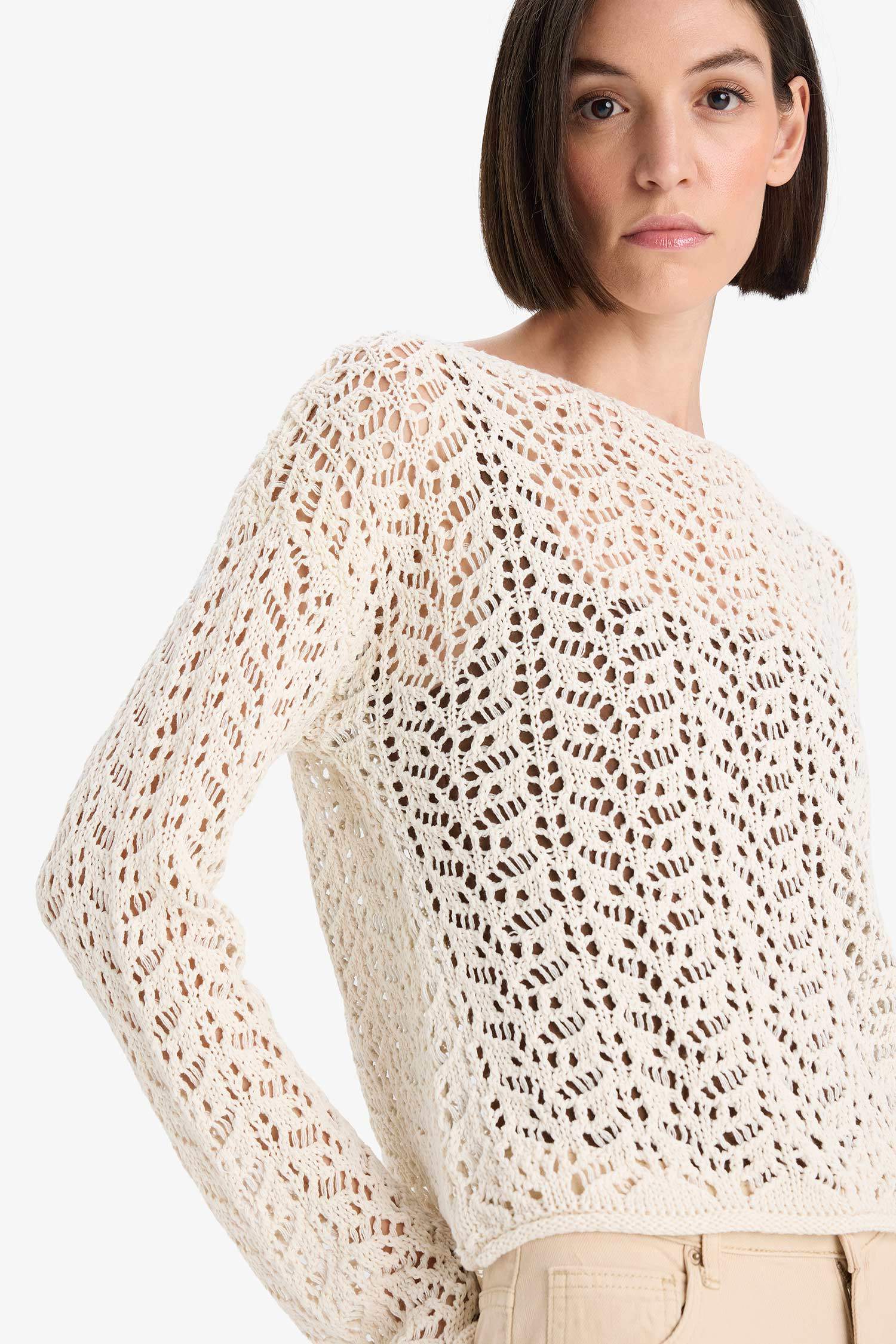 Regular Fit Boat Collar Knitwear Pullover