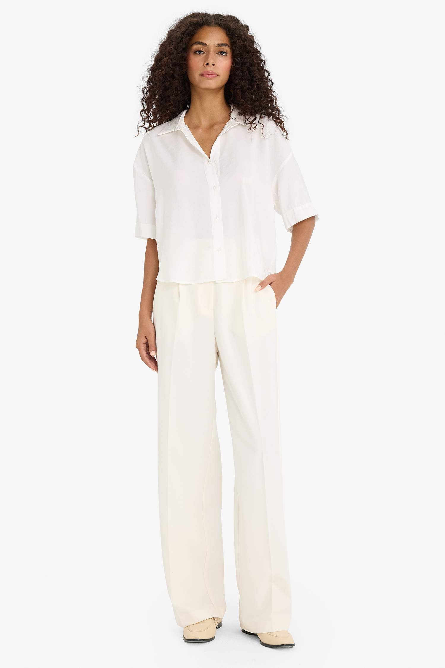 Loose Fit Modal Short Sleeve Shirt