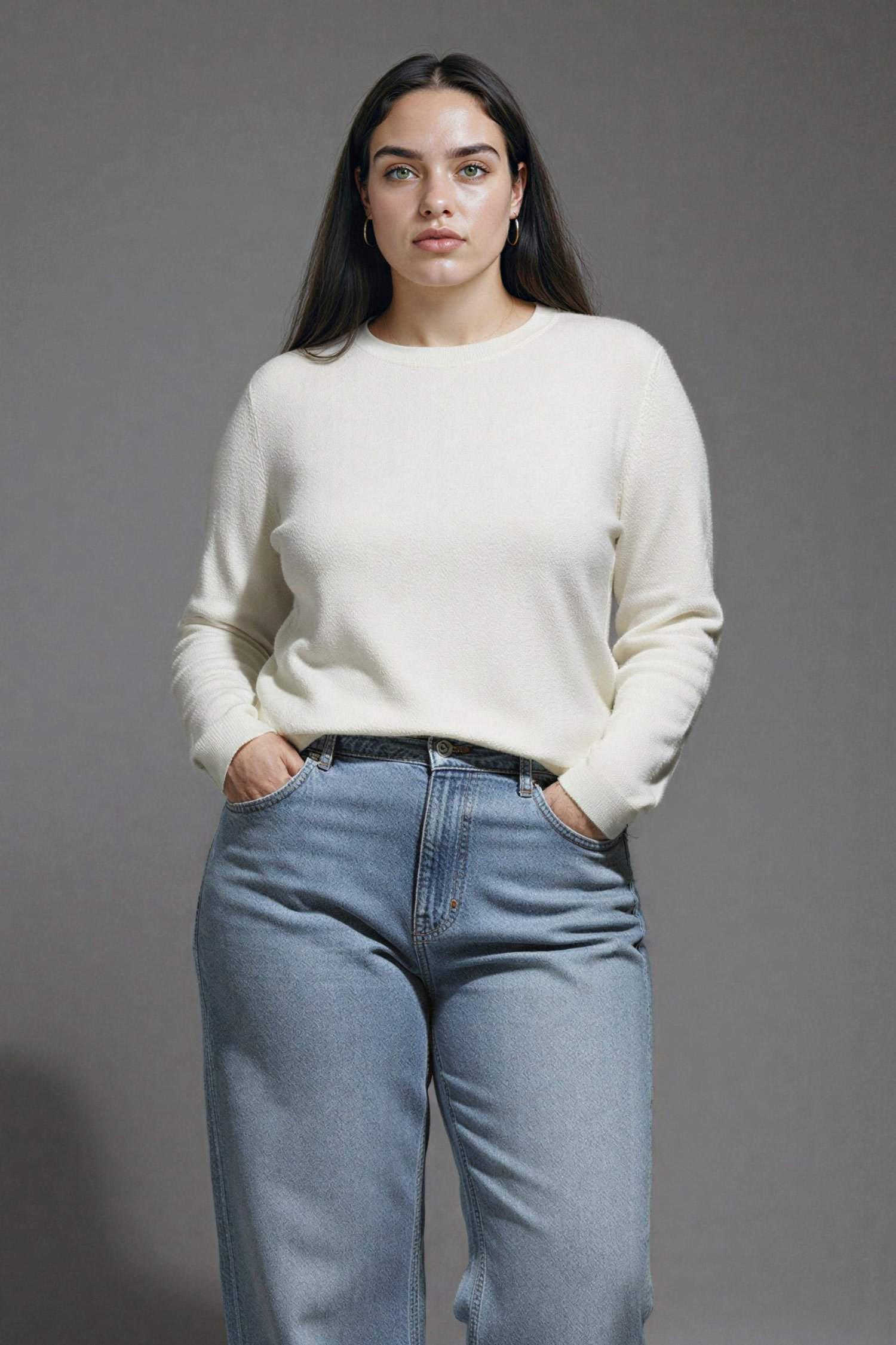 Regular Fit Yumuşak Dokulu Bisiklet Yaka Basic Düz Triko Kazak