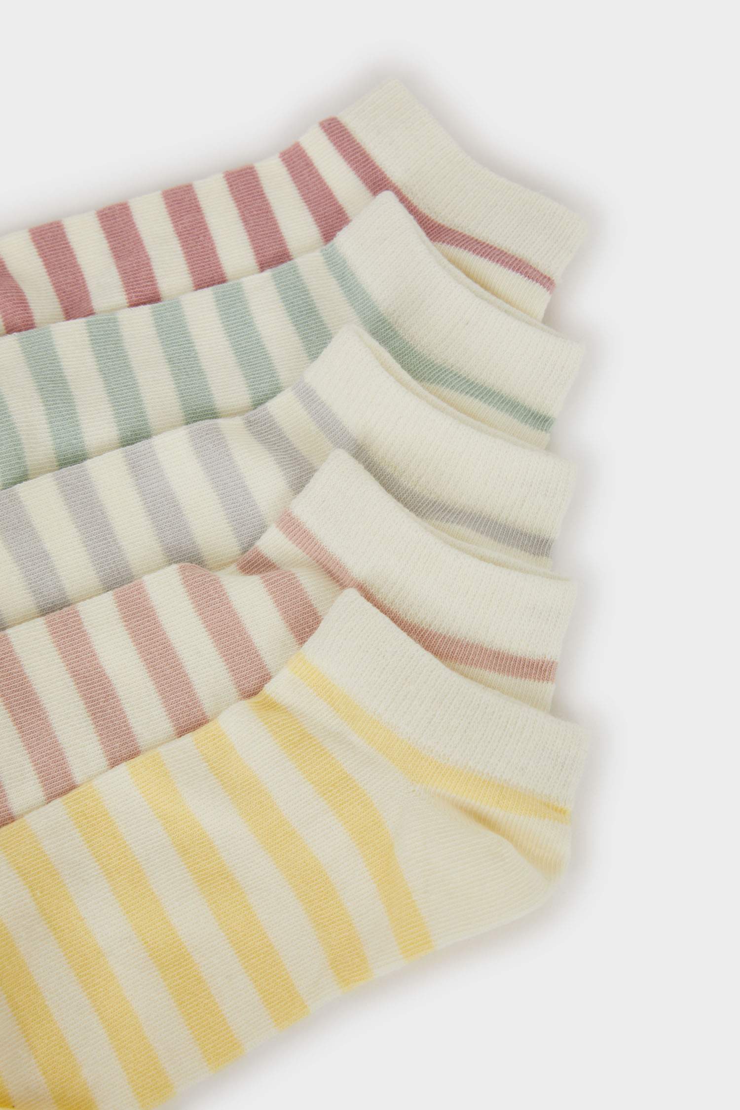 Girl Striped 5 Piece Cotton Short Sockss