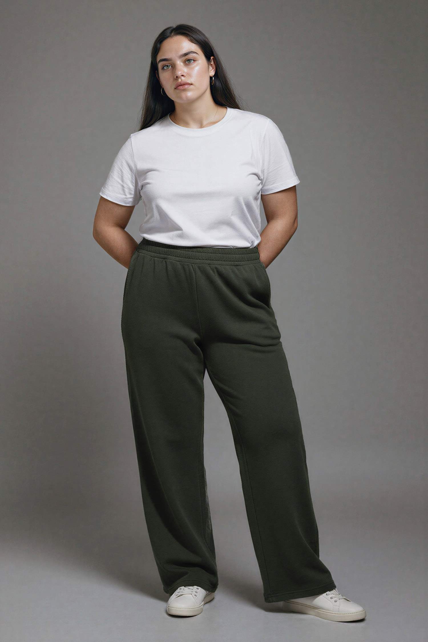 Straight Fit Beli Lastikli Basic Düz Cepli Eşofman Altı