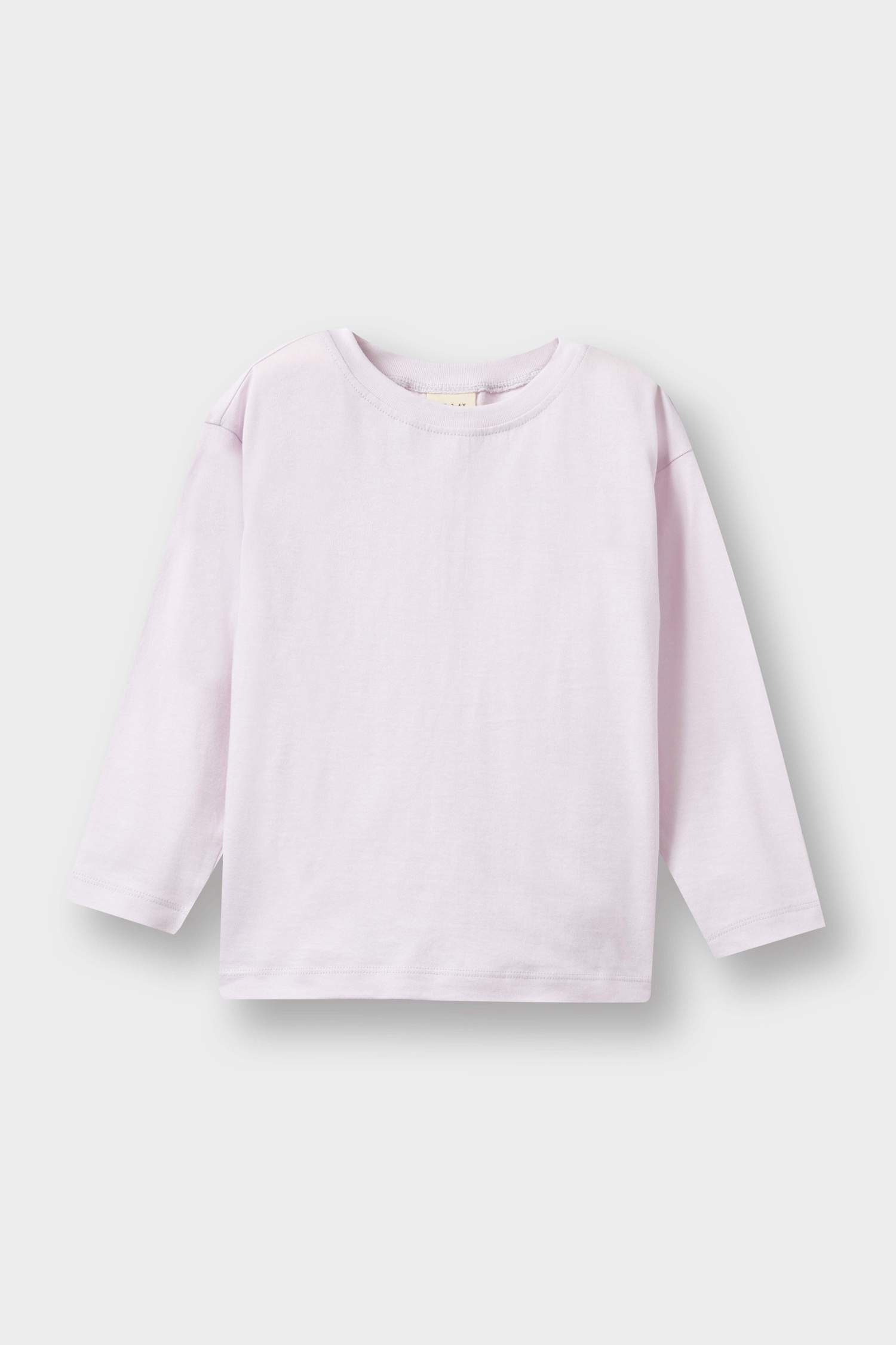 Kız Bebek Bisiklet Yaka 2'li Uzun Kollu Tişört