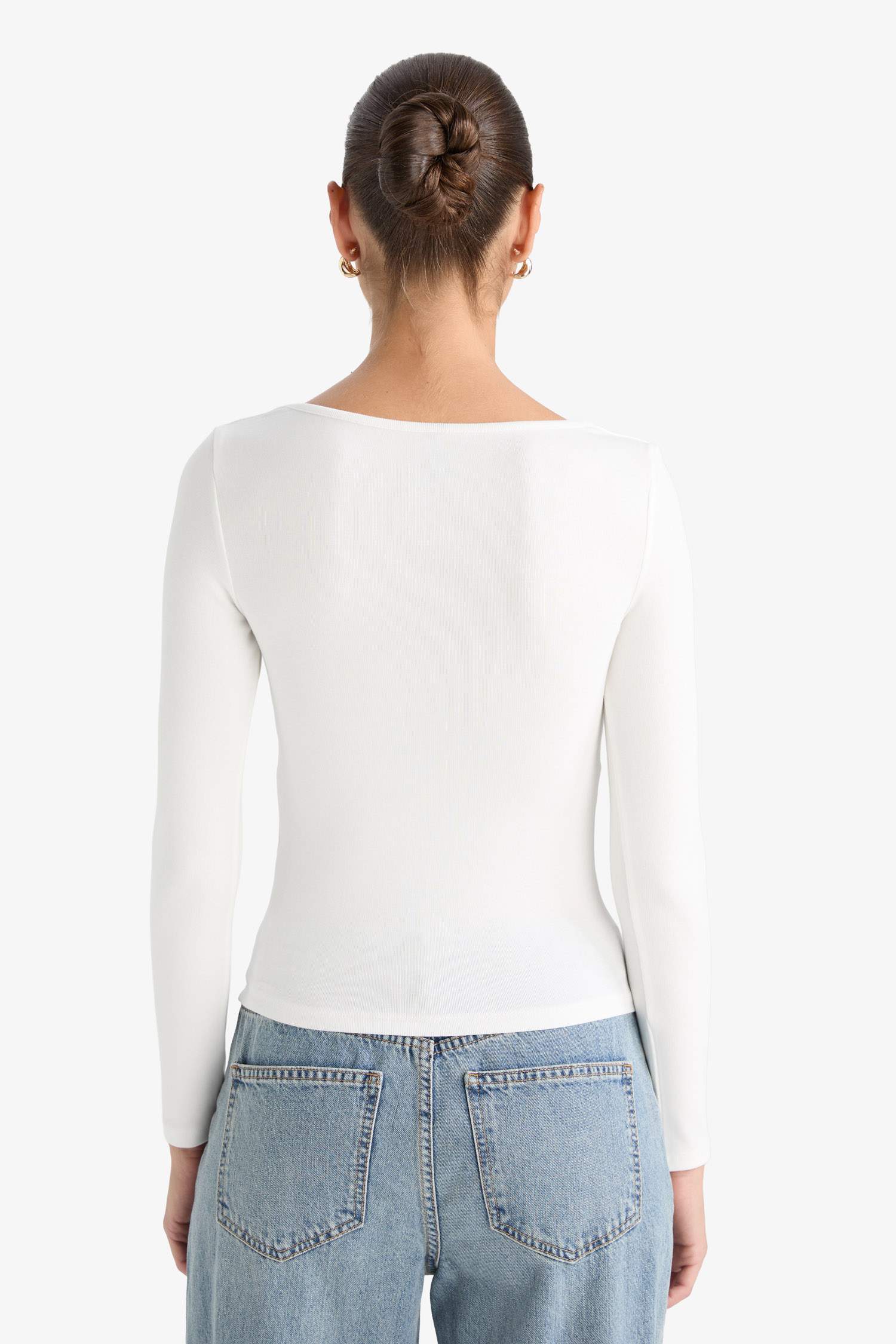 تيشيرت سادة ردن طويل سليم فيت