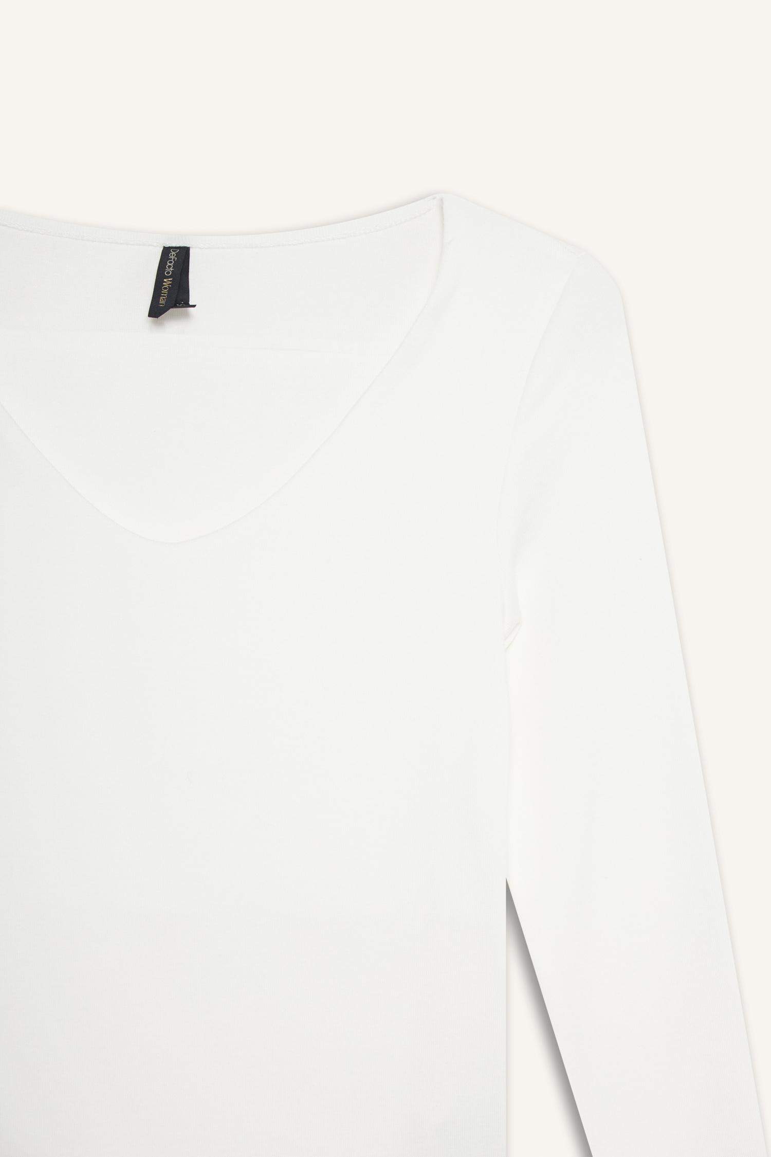 تيشيرت سادة ردن طويل سليم فيت