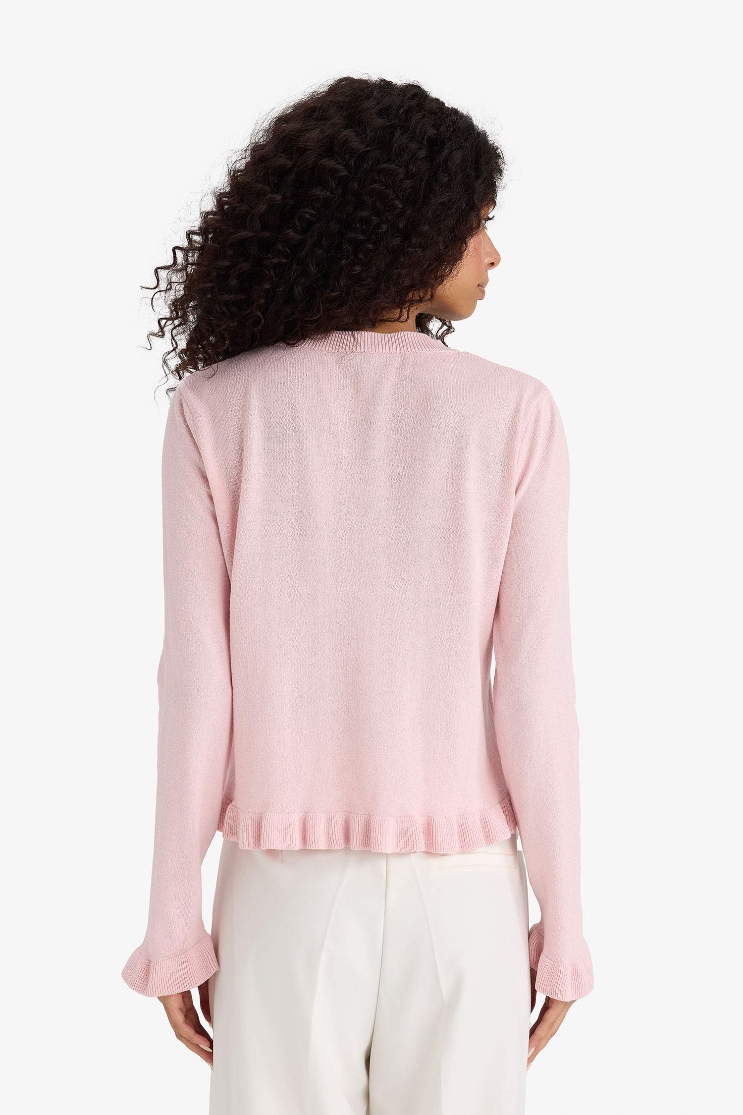 Regular Fit Crew Neck Cardigan