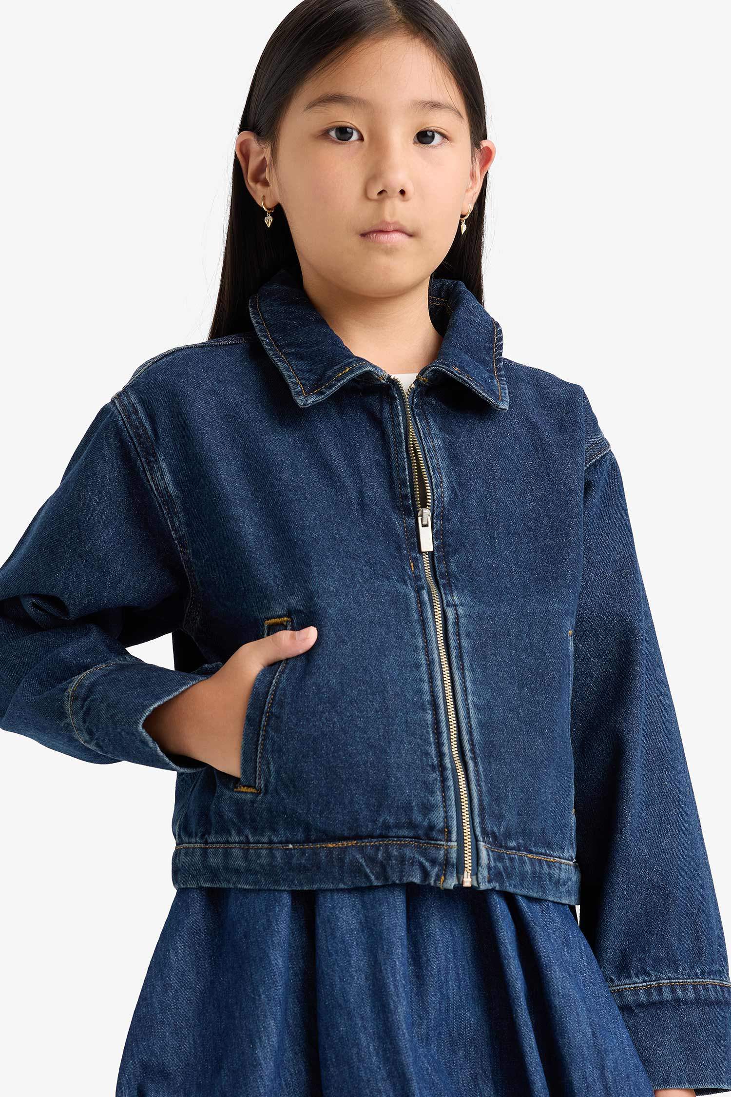 Veste en jean denim pour fille