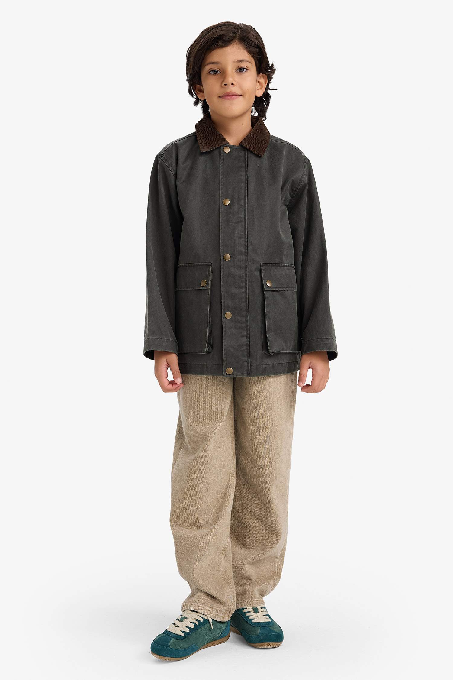 Erkek Çocuk Su İtici Polo Yaka Mont