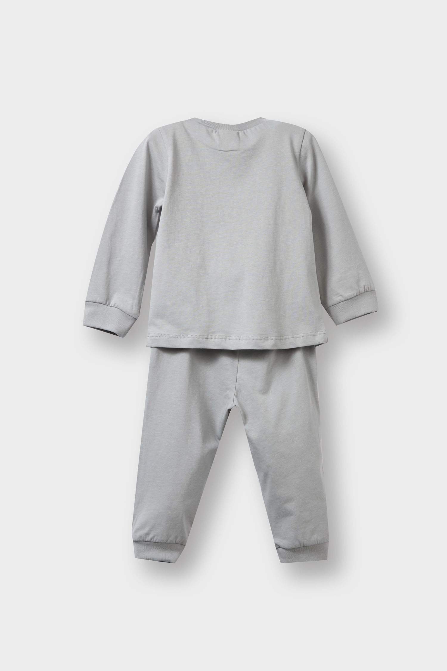 Erkek Bebek 4'lü Pijama Takımı Safari Baskılı Uzun Kollu Penye Üst Uzun Alt