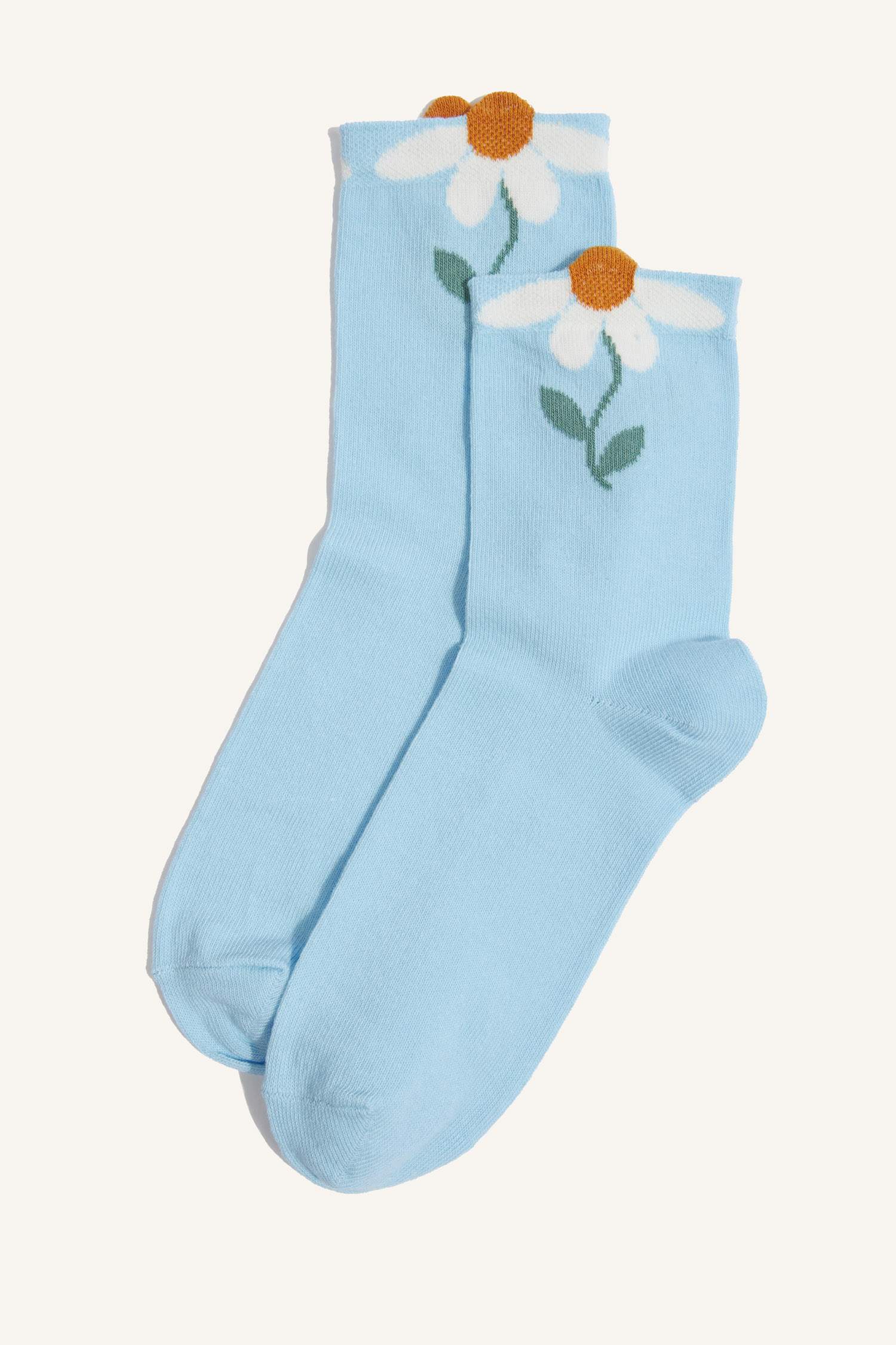 جوارب بنات قطن طويلة - 3 قطع