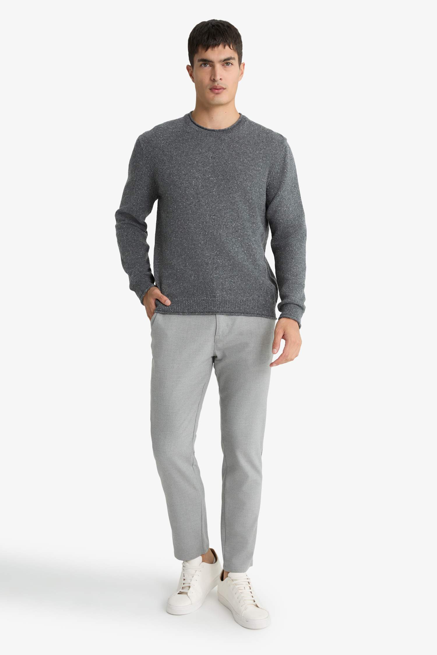 Standart Fit Bisiklet Yaka Triko Kazak