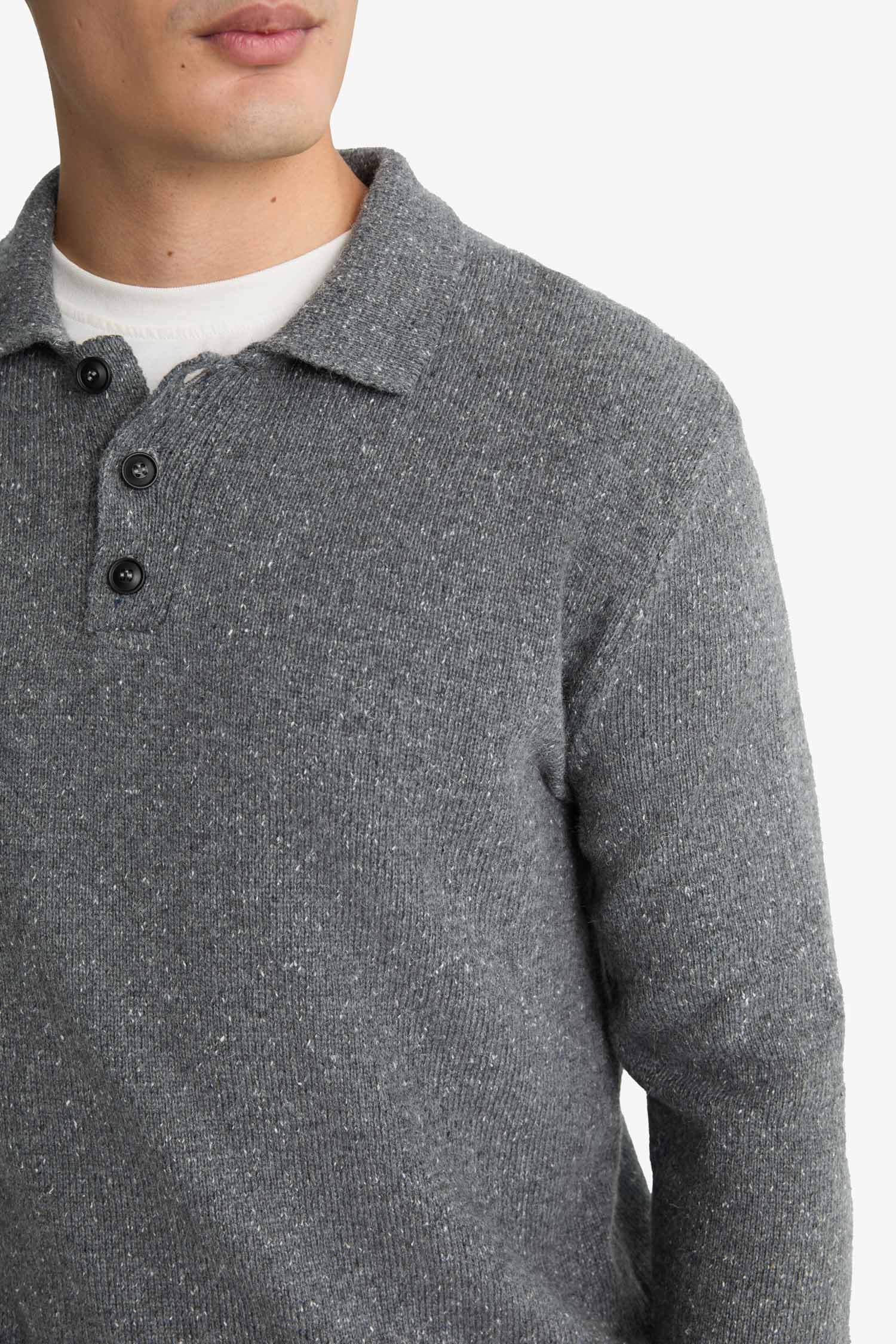 Standard Fit Polo Collar Knitwear Pullover