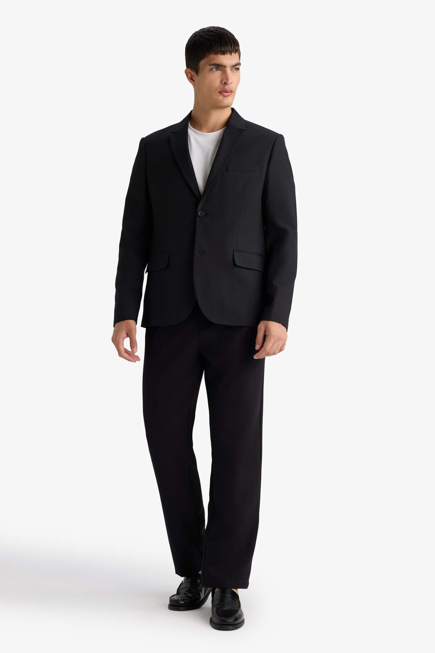 بليزر سليم فيت تويل بأزرار