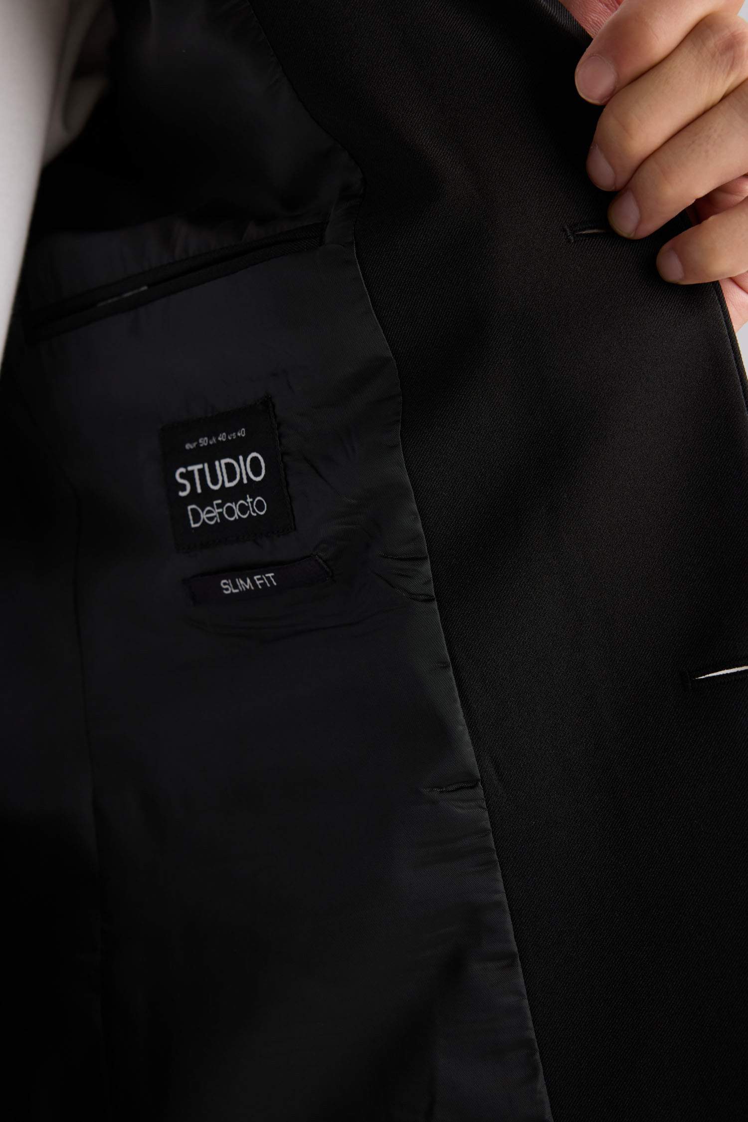 Облегающий твиловый блейзер Slim Fit на пуговицах