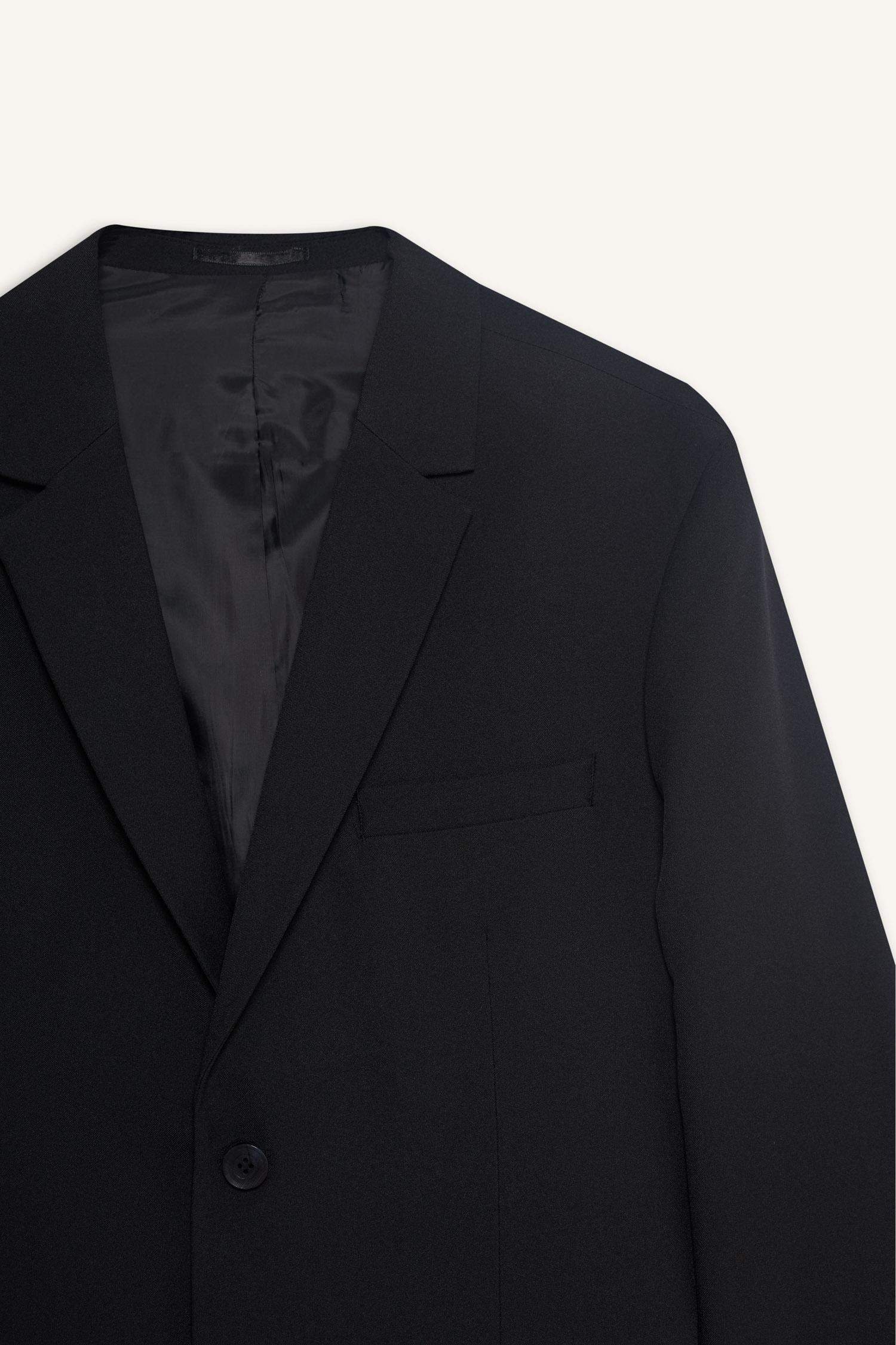 Облегающий твиловый блейзер Slim Fit на пуговицах