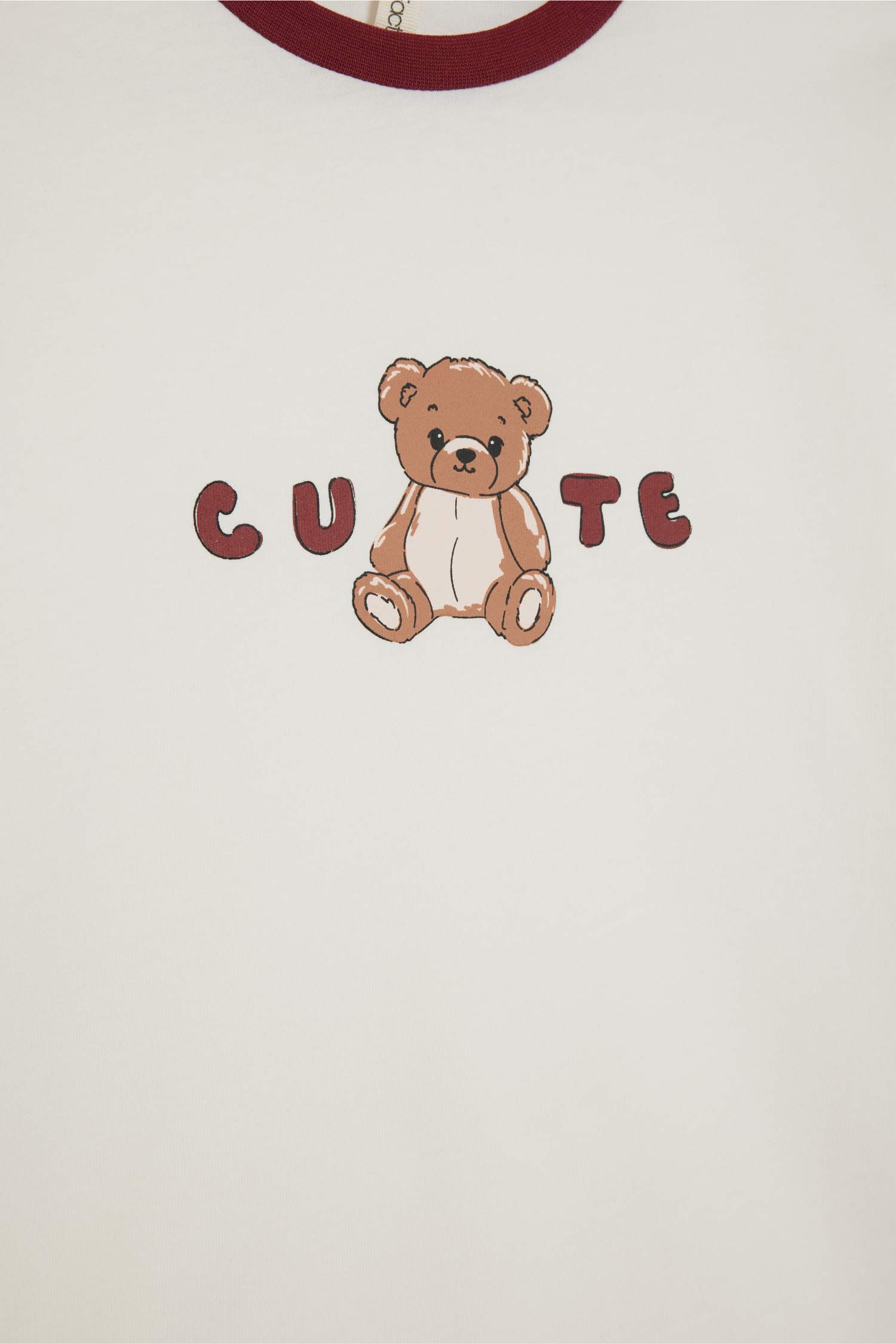 Kız Çocuk Pijama Takımı Baskılı Uzun Kollu Üst Çizgili Uzun Alt