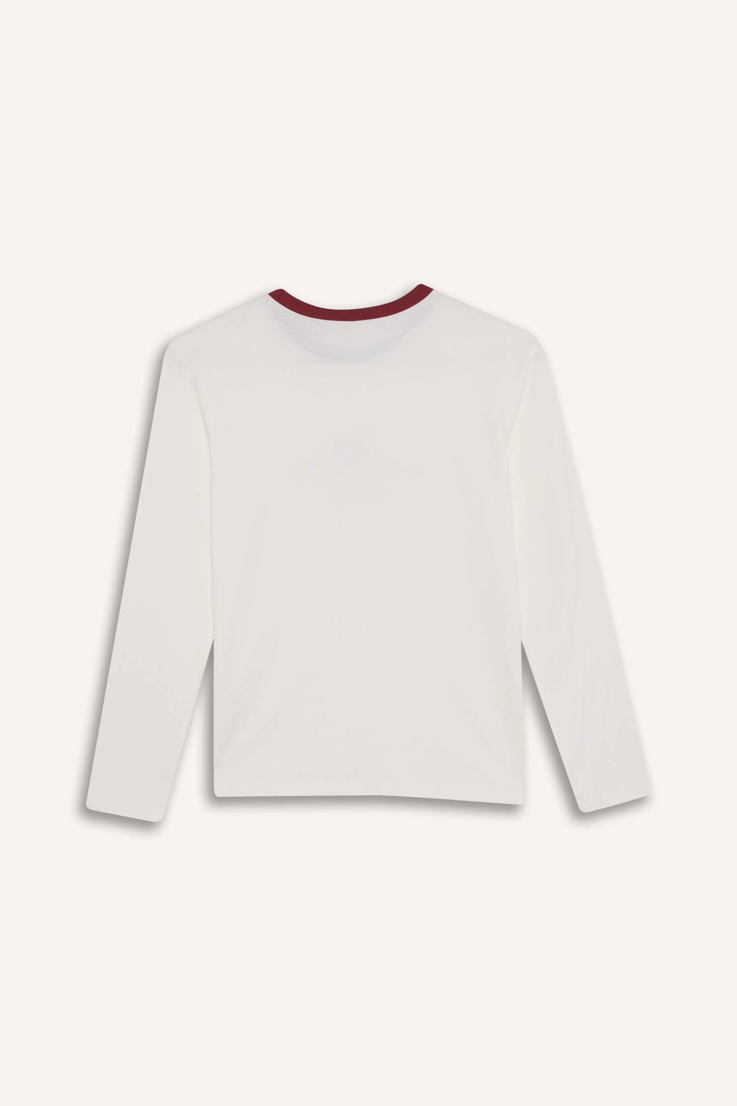 Kız Çocuk Pijama Takımı Baskılı Uzun Kollu Üst Çizgili Uzun Alt