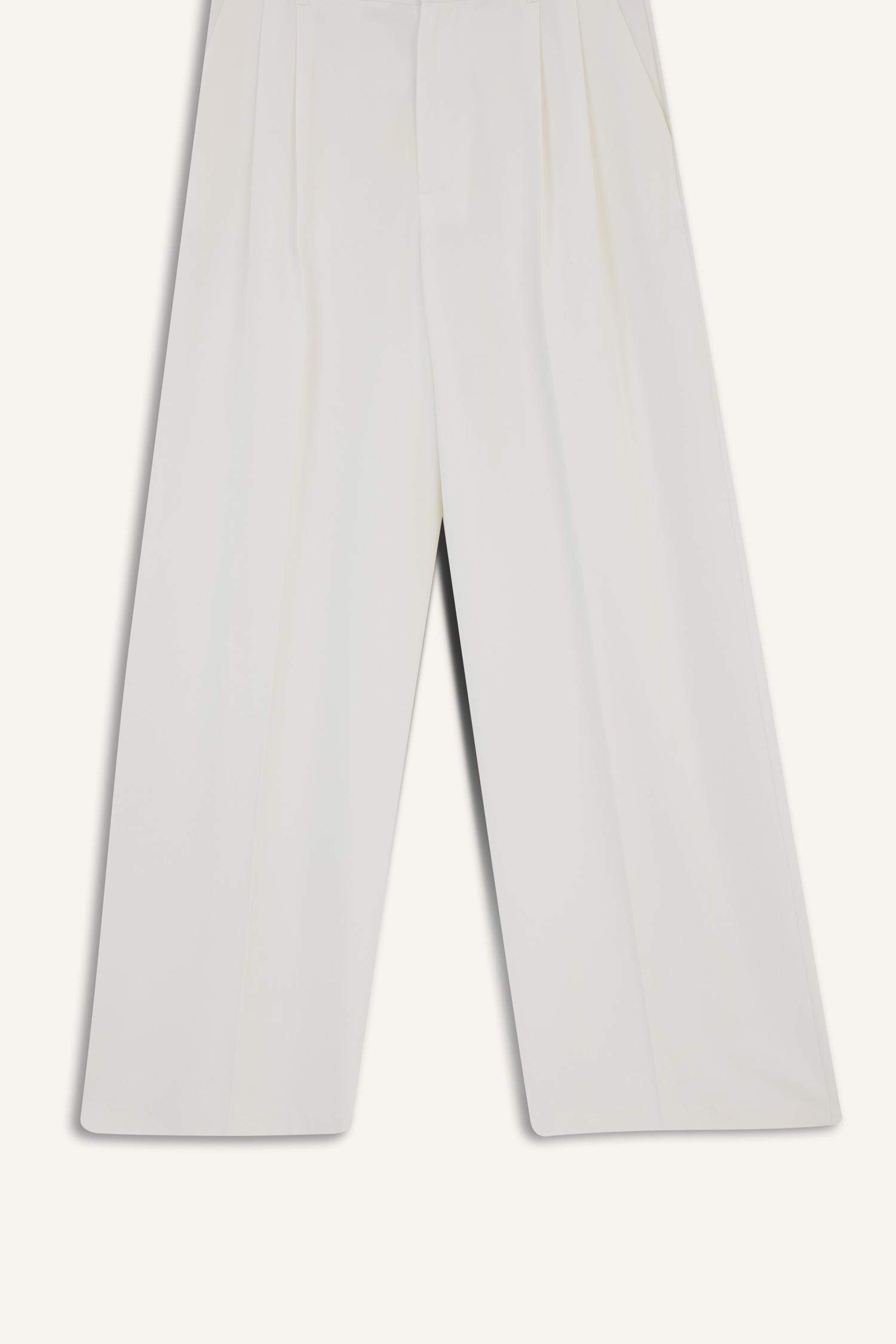 Wide Leg Çift Cepli Yüksek Bel Geniş Paça Pantolon