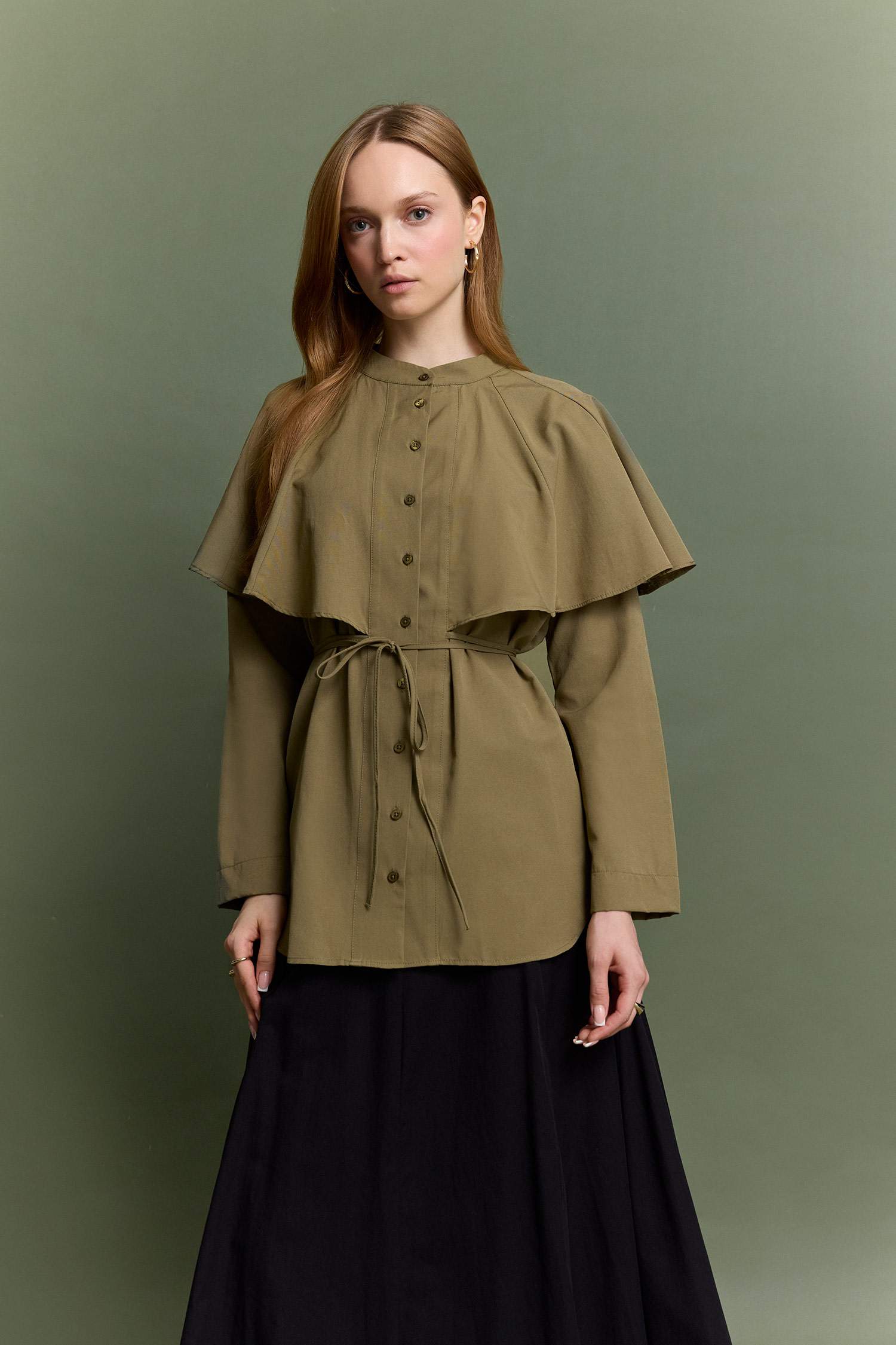 Relax Fit Terry Cotton Long Sleeve Tunic