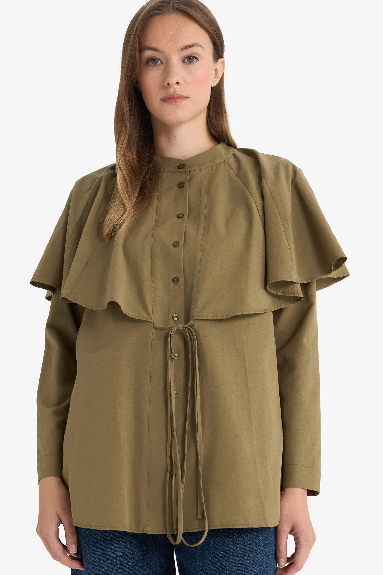 Relax Fit Terry Cotton Long Sleeve Tunic