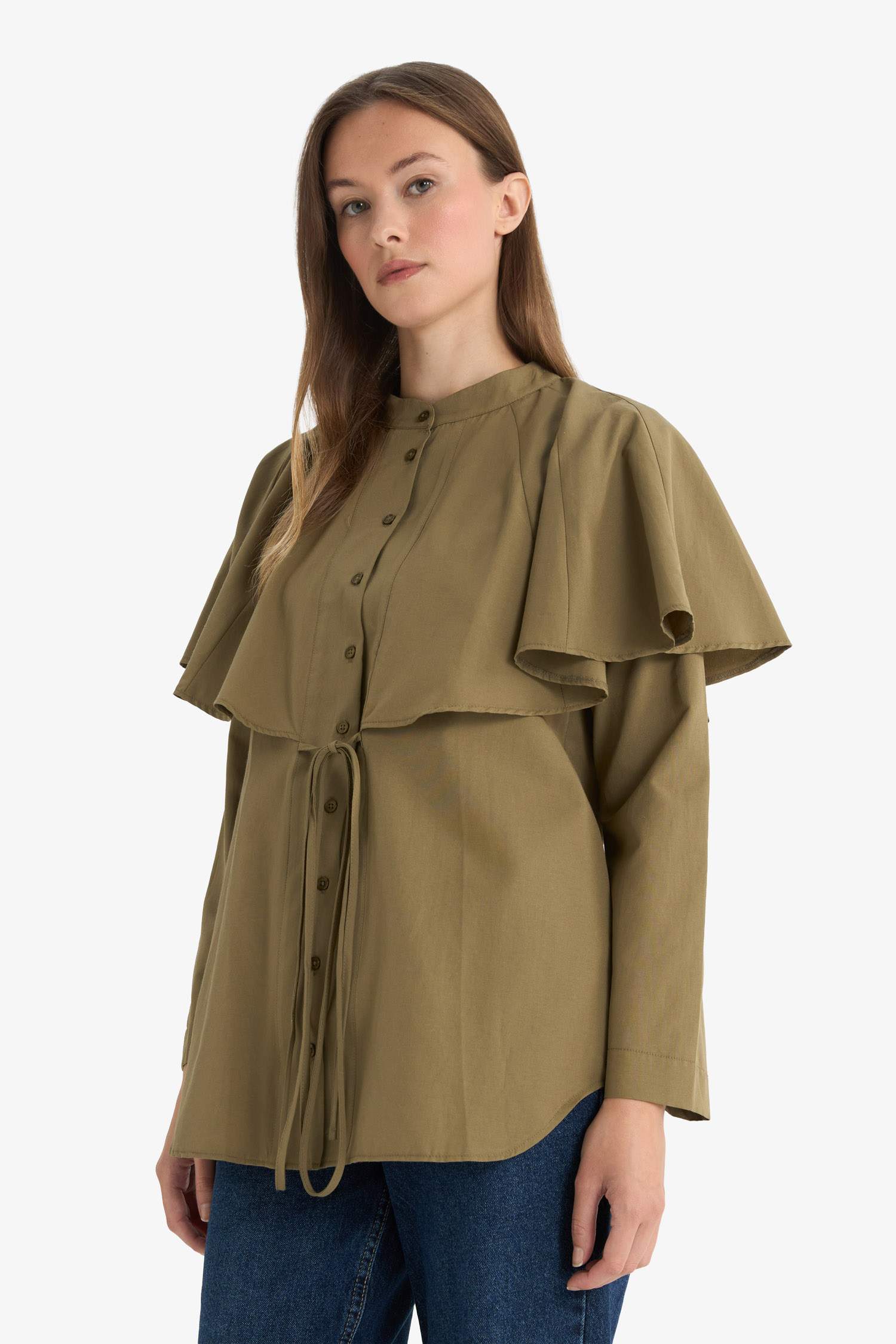 Relax Fit Terry Cotton Long Sleeve Tunic