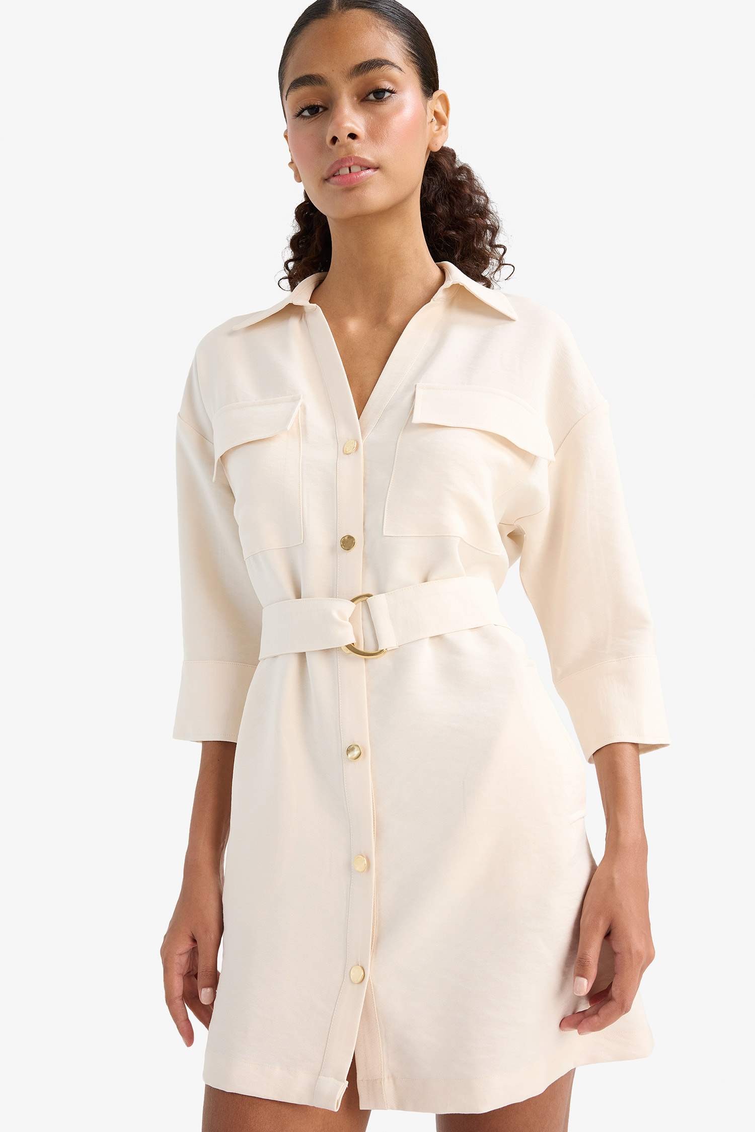 فستان قصير كم طويل قصة عادية