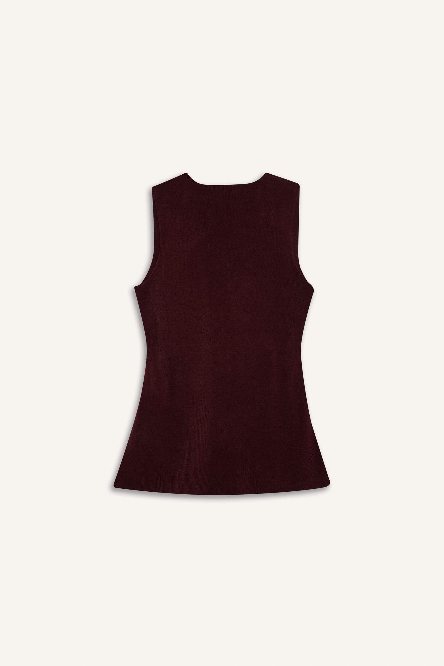 Gilet en maille à col en V Coupe régulière