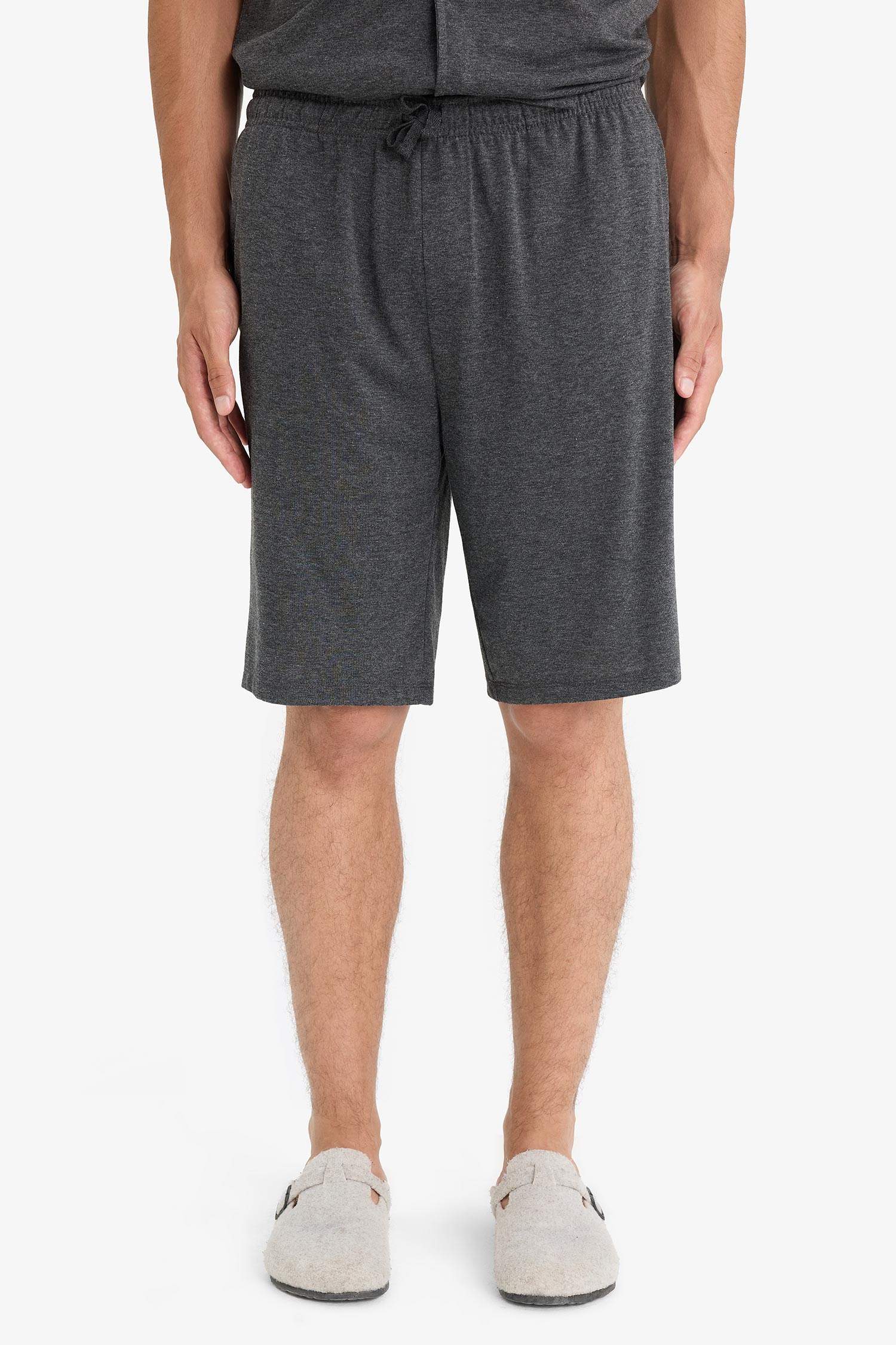 Pijama Takımı Kısa Kollu Üst Beli Bağcıklı Şort