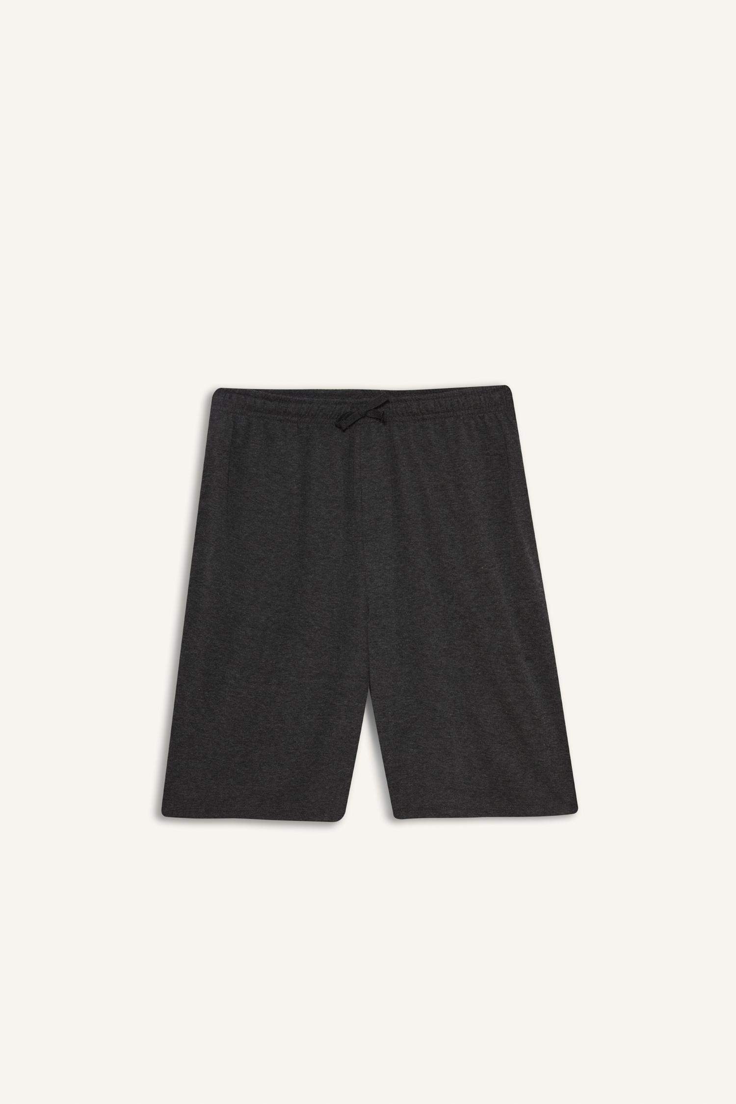 Pijama Takımı Kısa Kollu Üst Beli Bağcıklı Şort