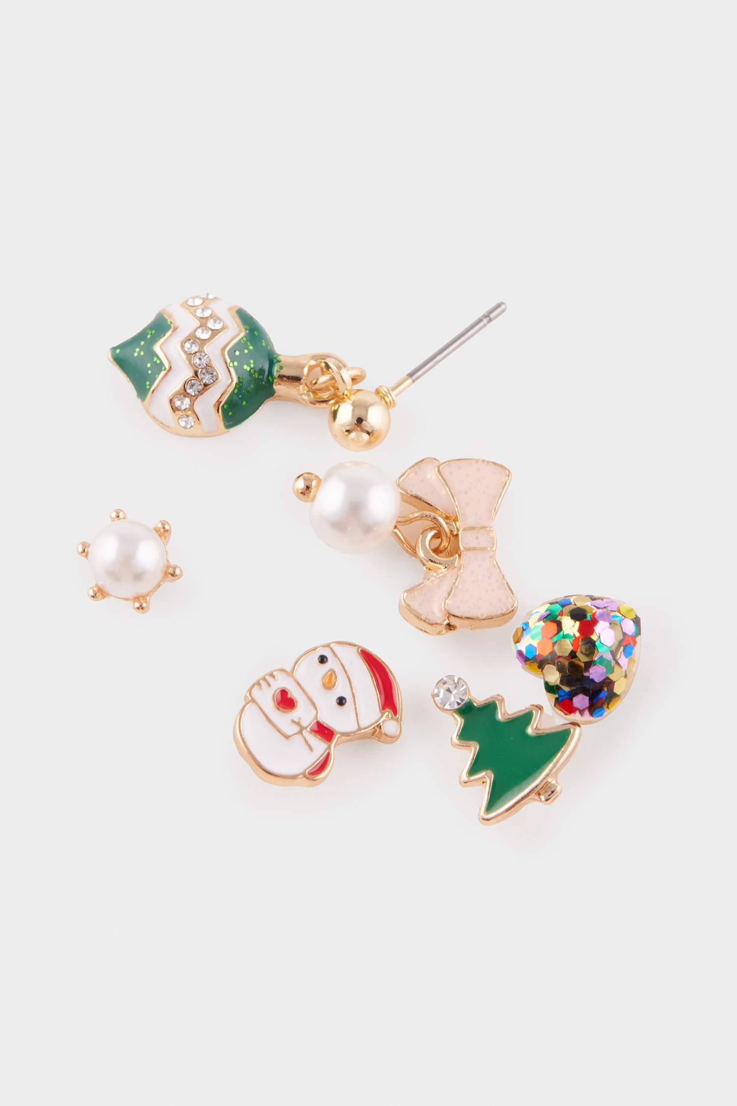 Yılbaşı Temalı Kadın 6'lı Küpe