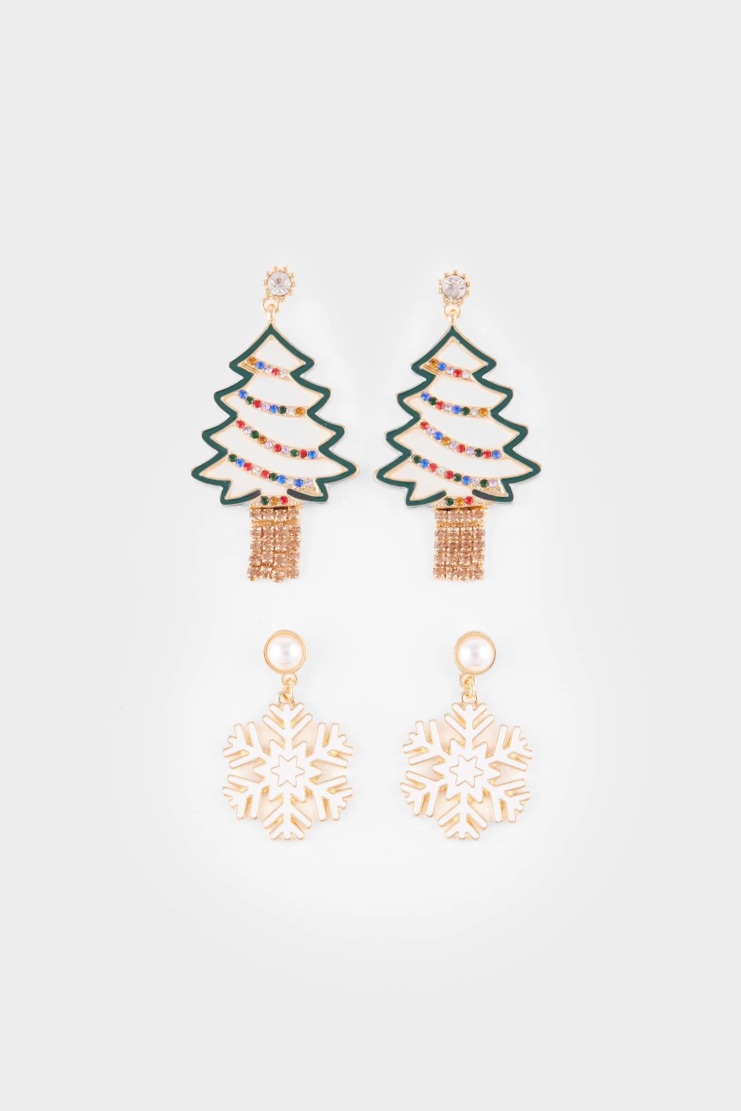 Yılbaşı Temalı Kadın 2'li Küpe