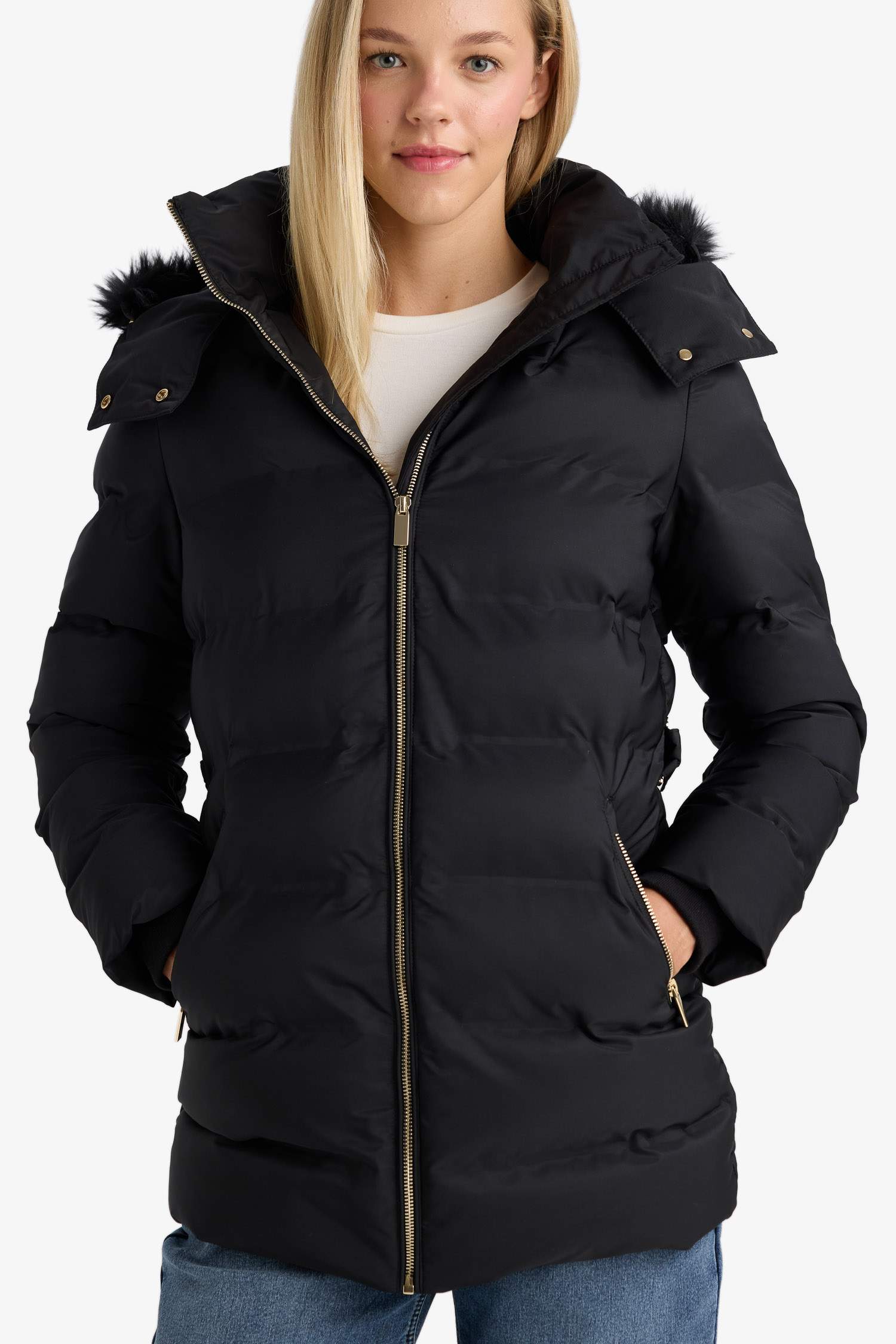 Su Geçirmez Regular Fit Kapüşonlu Parka