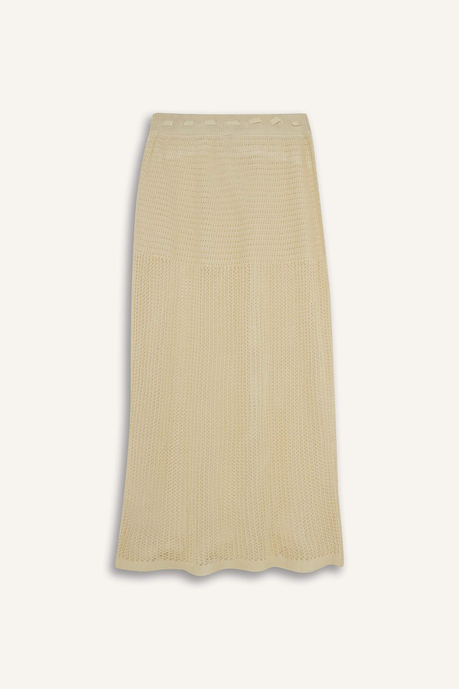 Beli Lastikli Kroşe Maxi Plaj Eteği