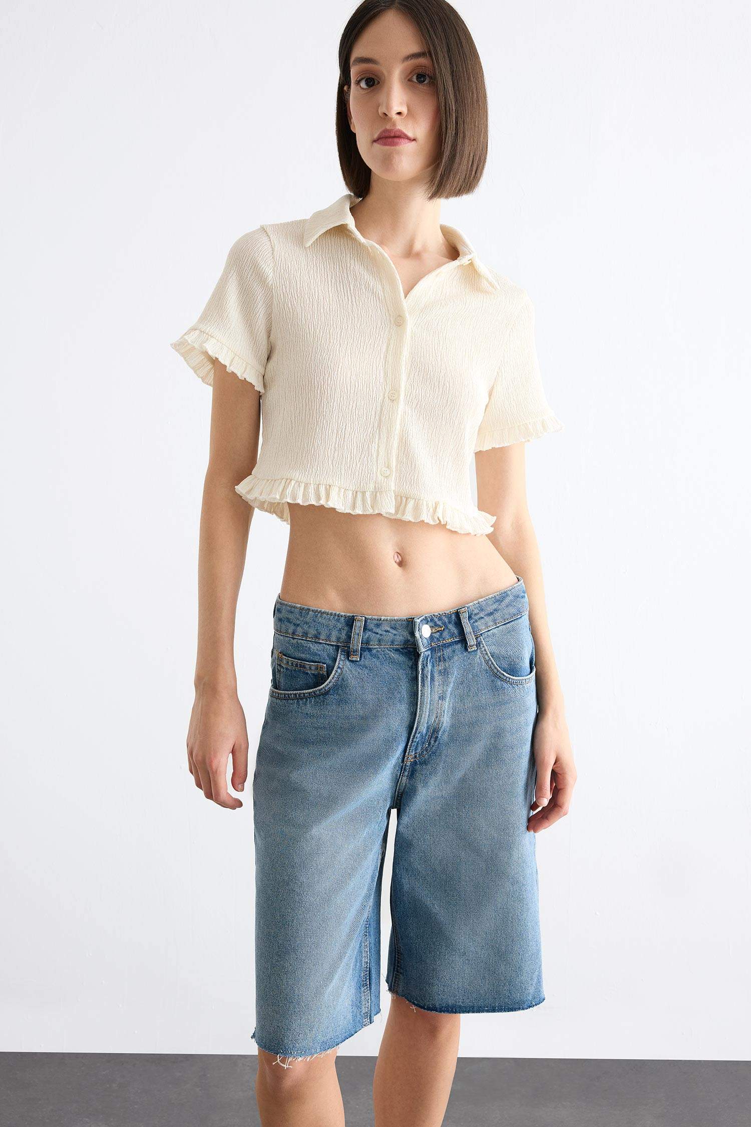 Polo Collar Short Sleeve Shirt