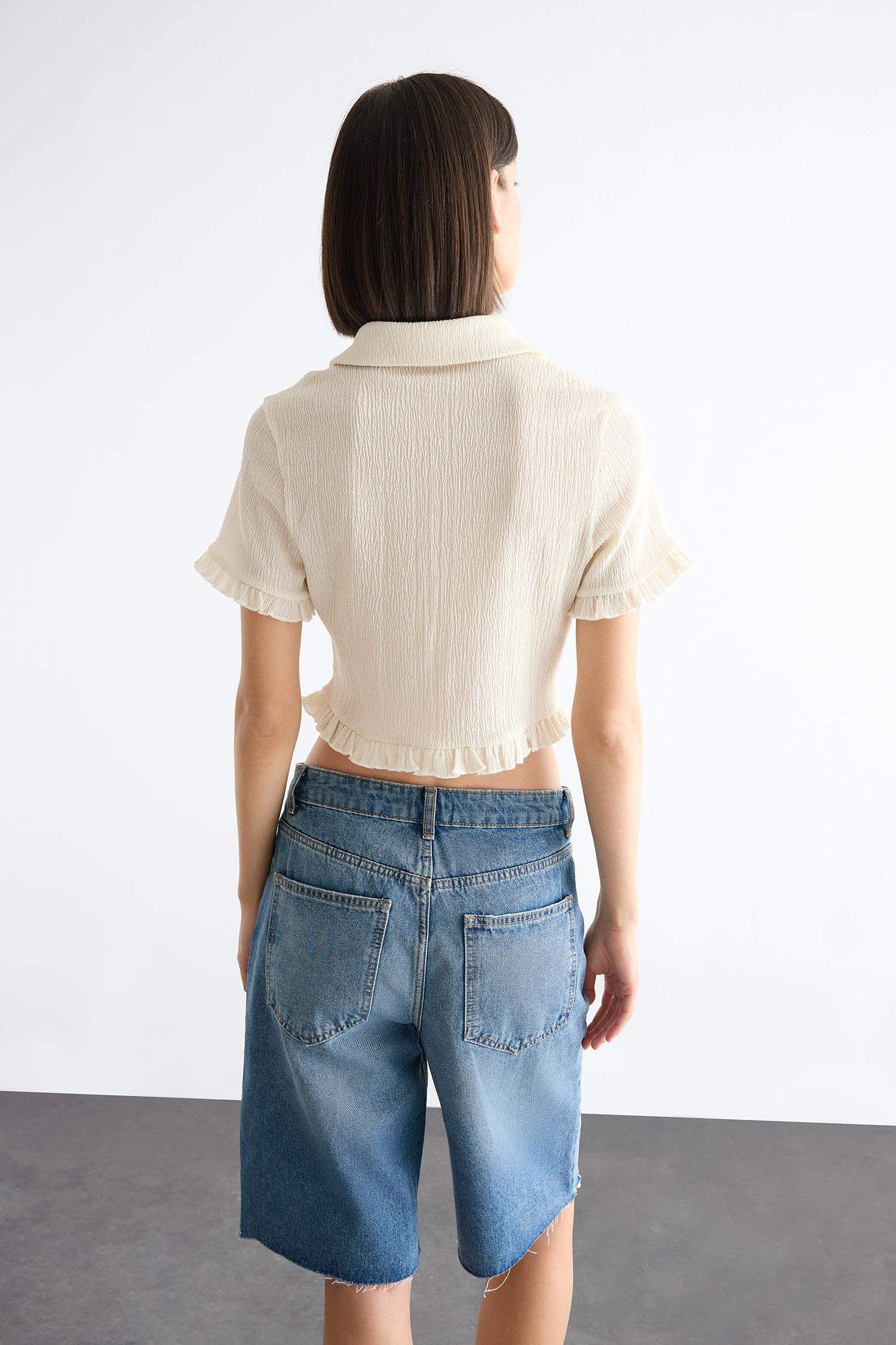 Polo Collar Short Sleeve Shirt