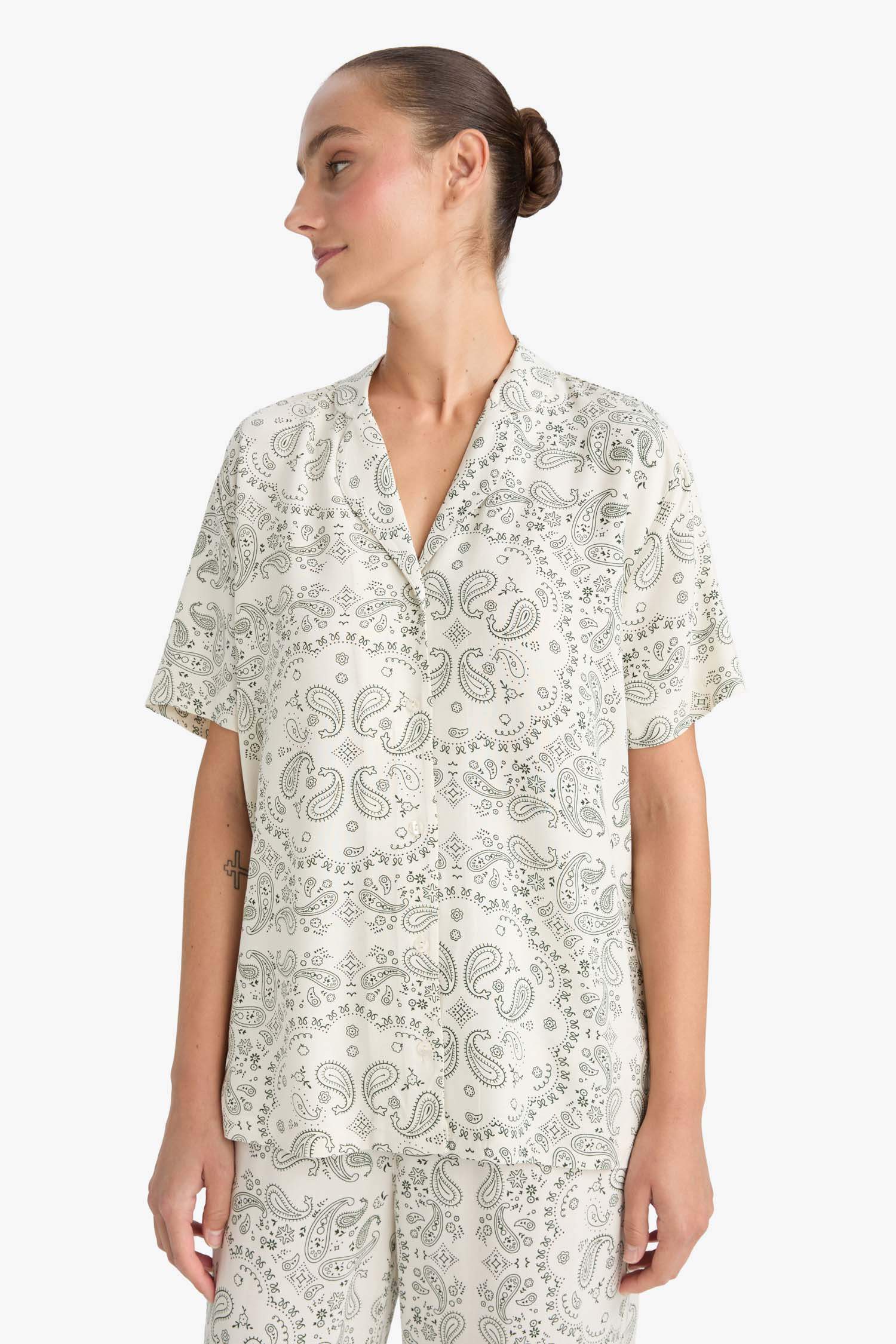 Fall in Love Regular Fit Viscose Top Bottom 2 Piece Pajama Set