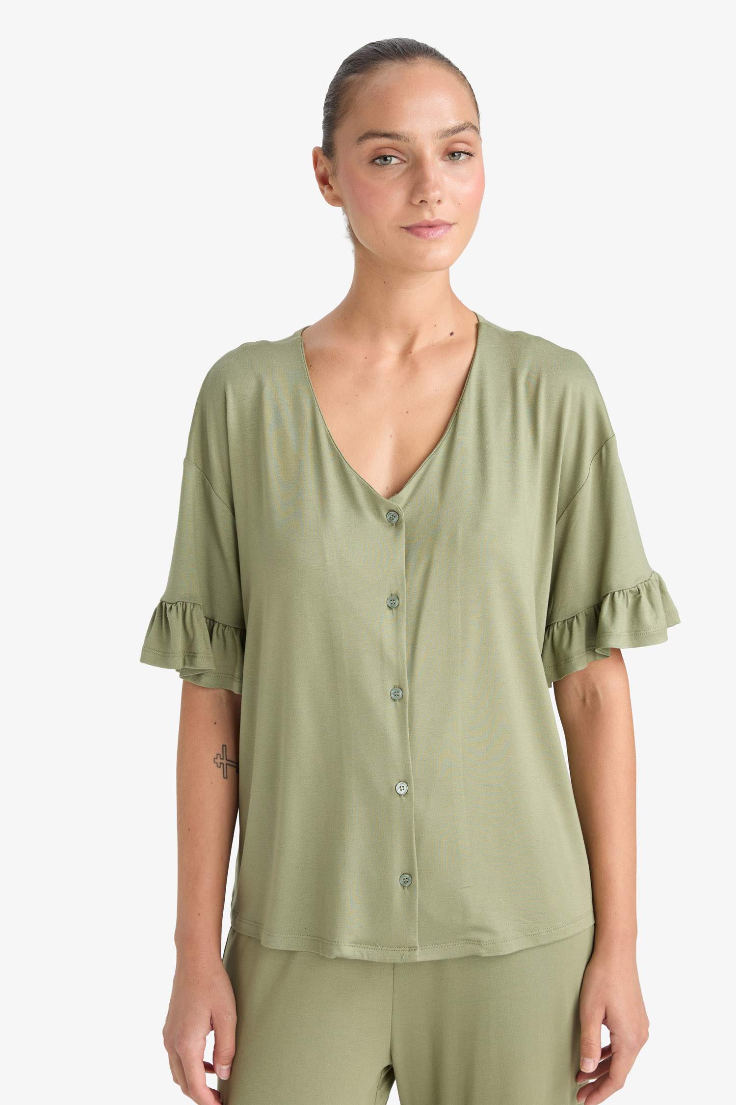 طقم بيجاما قصة عادية من Fall in Love - قطعتين