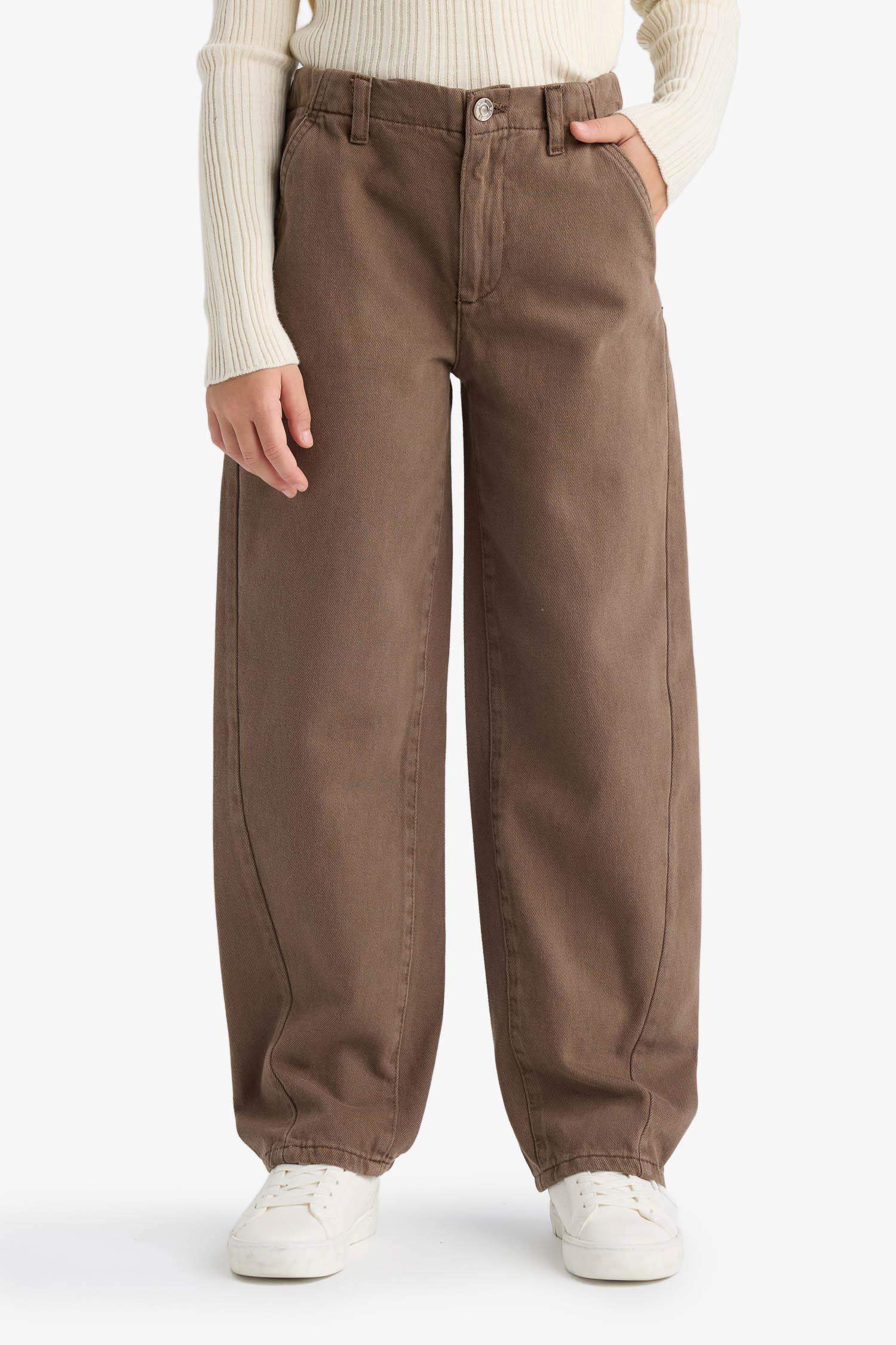 Girl Balloon Fit Gabardine Trousers