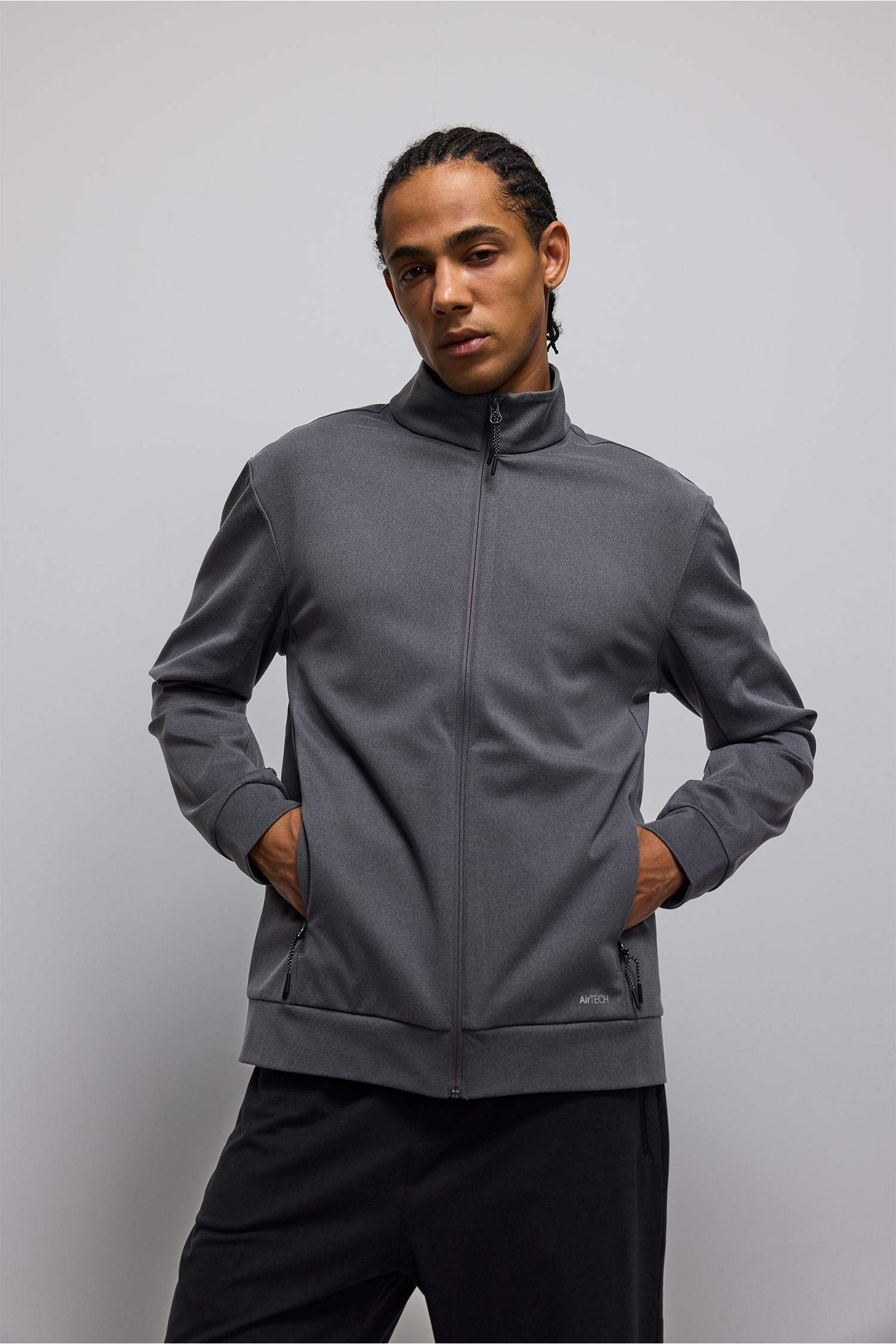 Standard Fit High Neck Cardigan