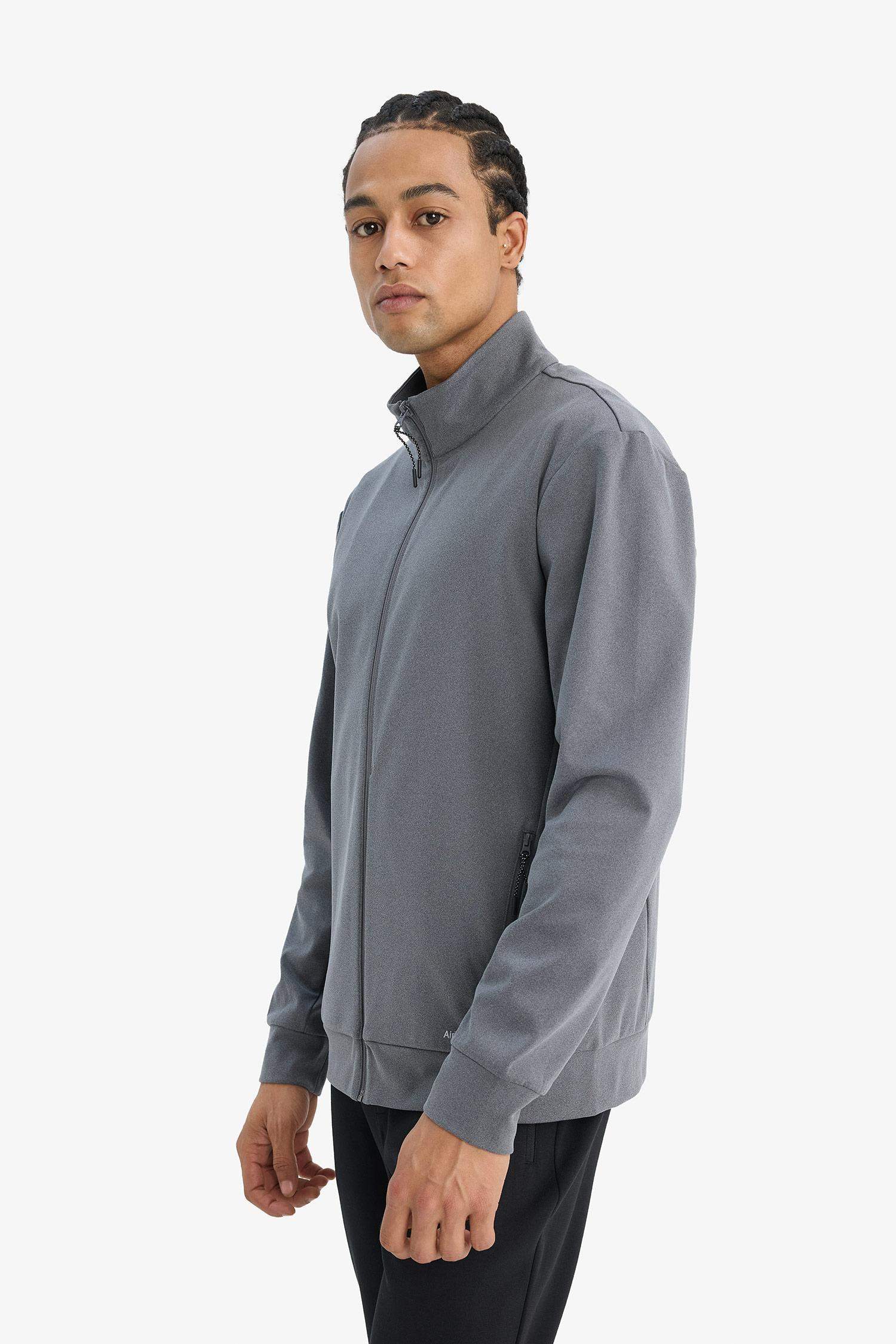 Standard Fit High Neck Cardigan