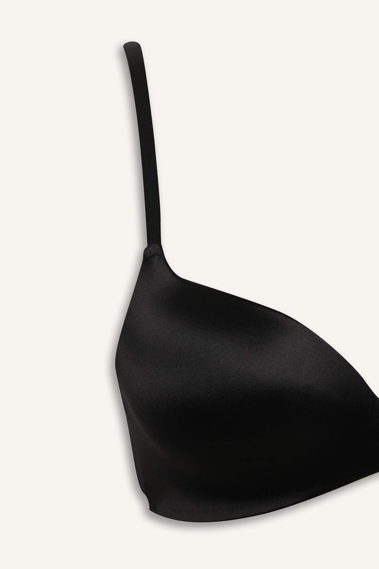 Saten Kaplı Yarım Dolgulu Balensiz Tişört Bra-Fall in Love