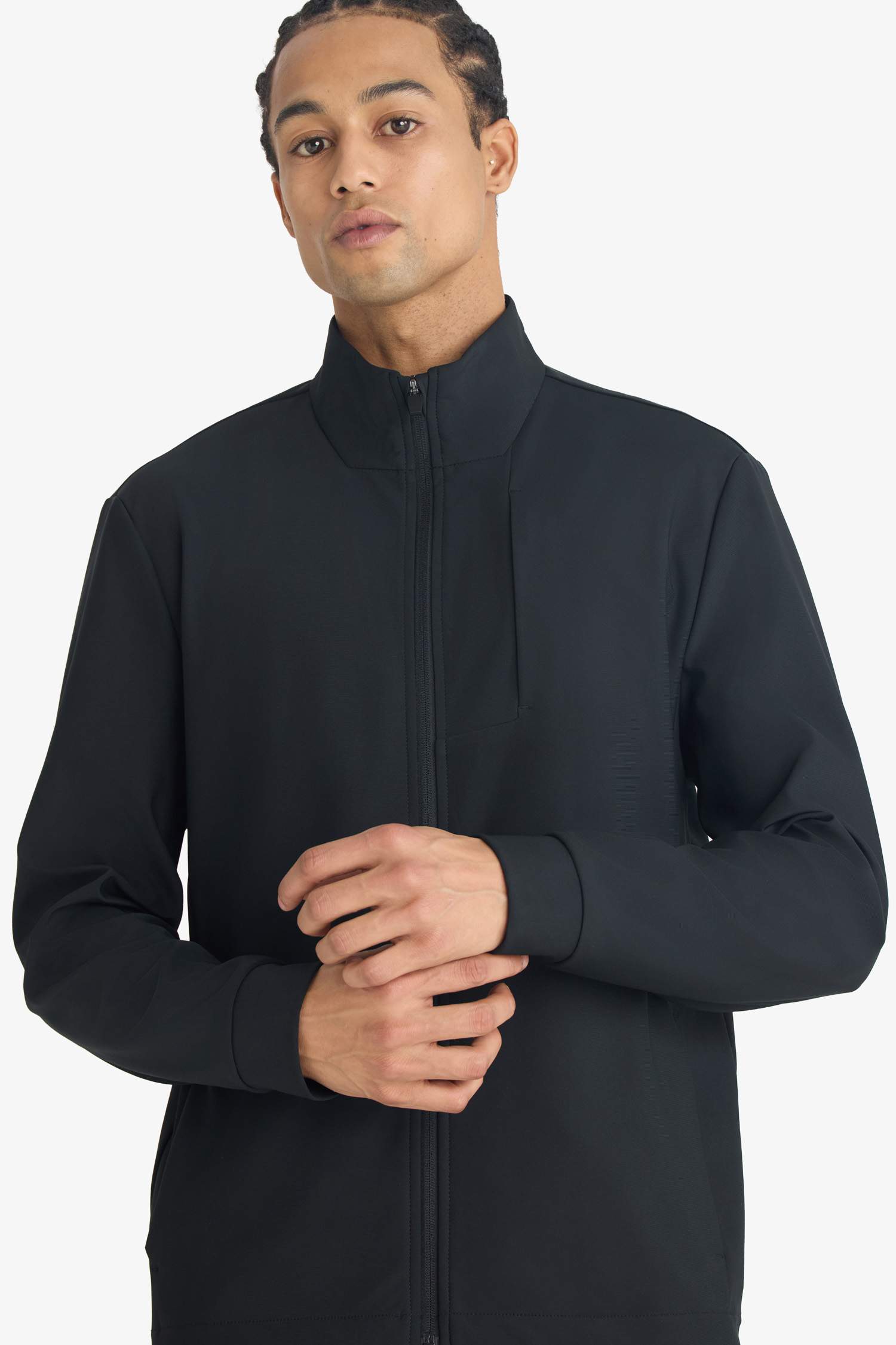 Standart Fit Dik Yaka Fermuarlı Sweatshirt