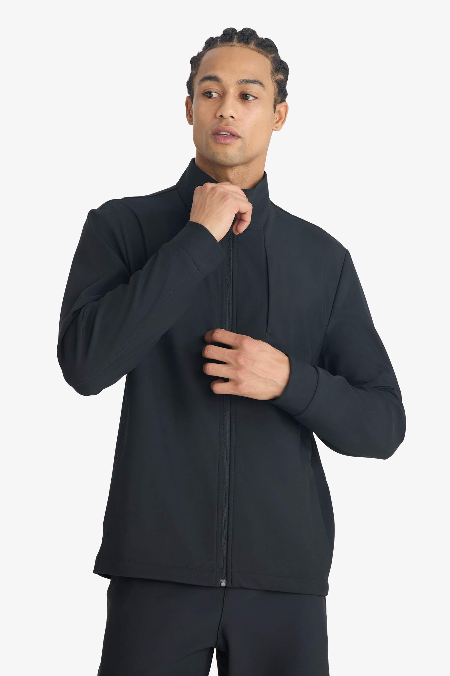 Standart Fit Dik Yaka Fermuarlı Sweatshirt