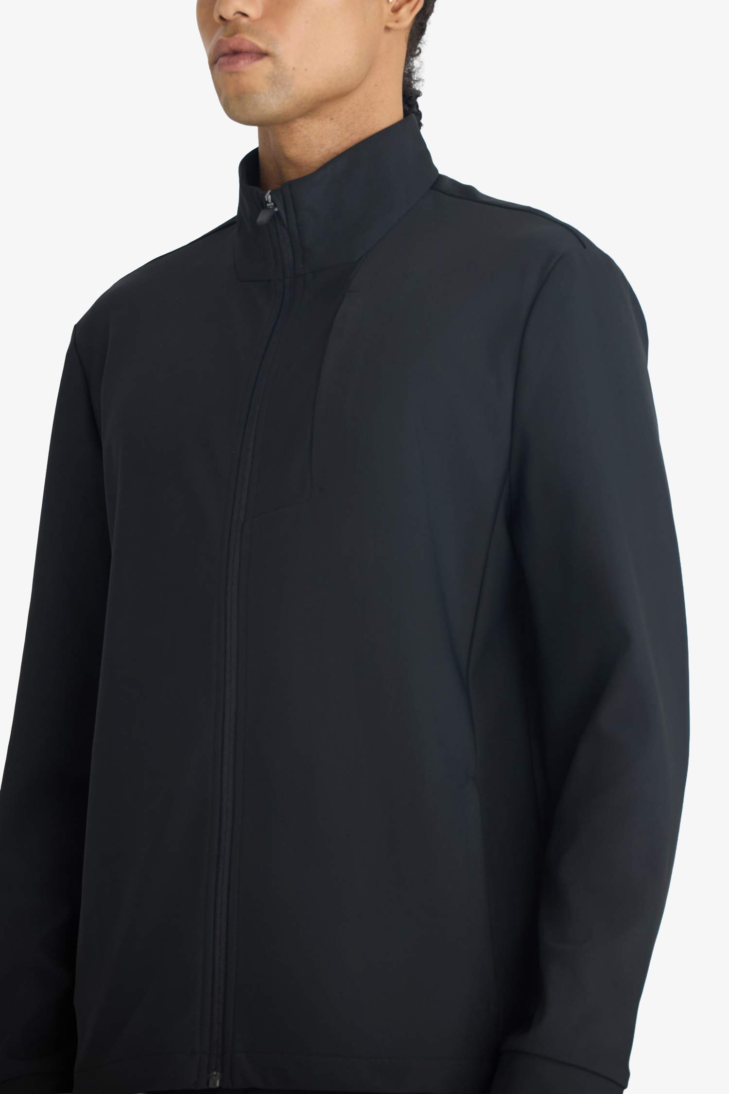 Standart Fit Dik Yaka Fermuarlı Sweatshirt