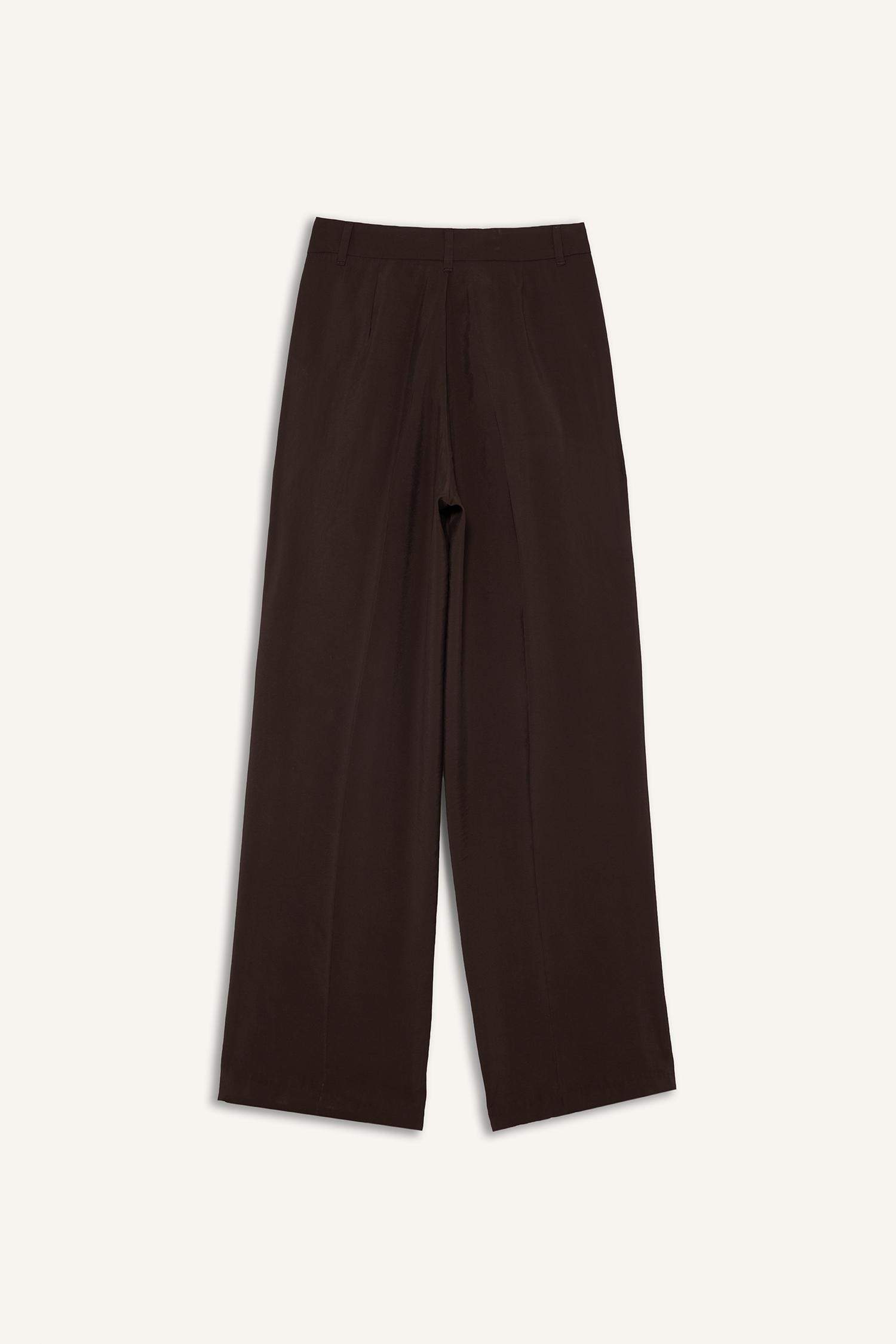 Wide Leg High Waist Modal Trousers