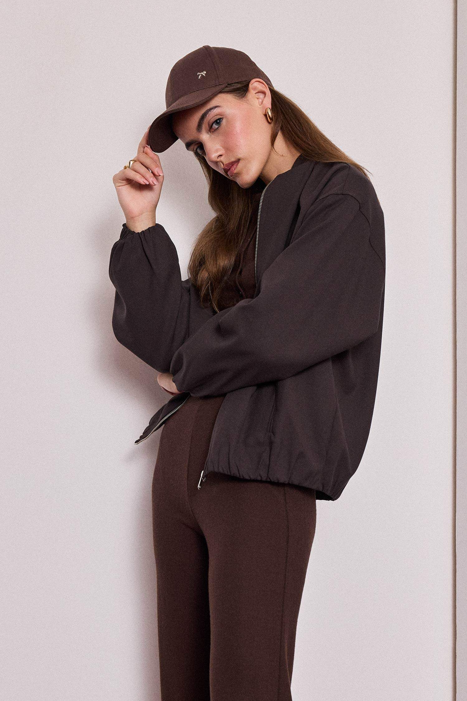 Zipped Taffeta Jacket