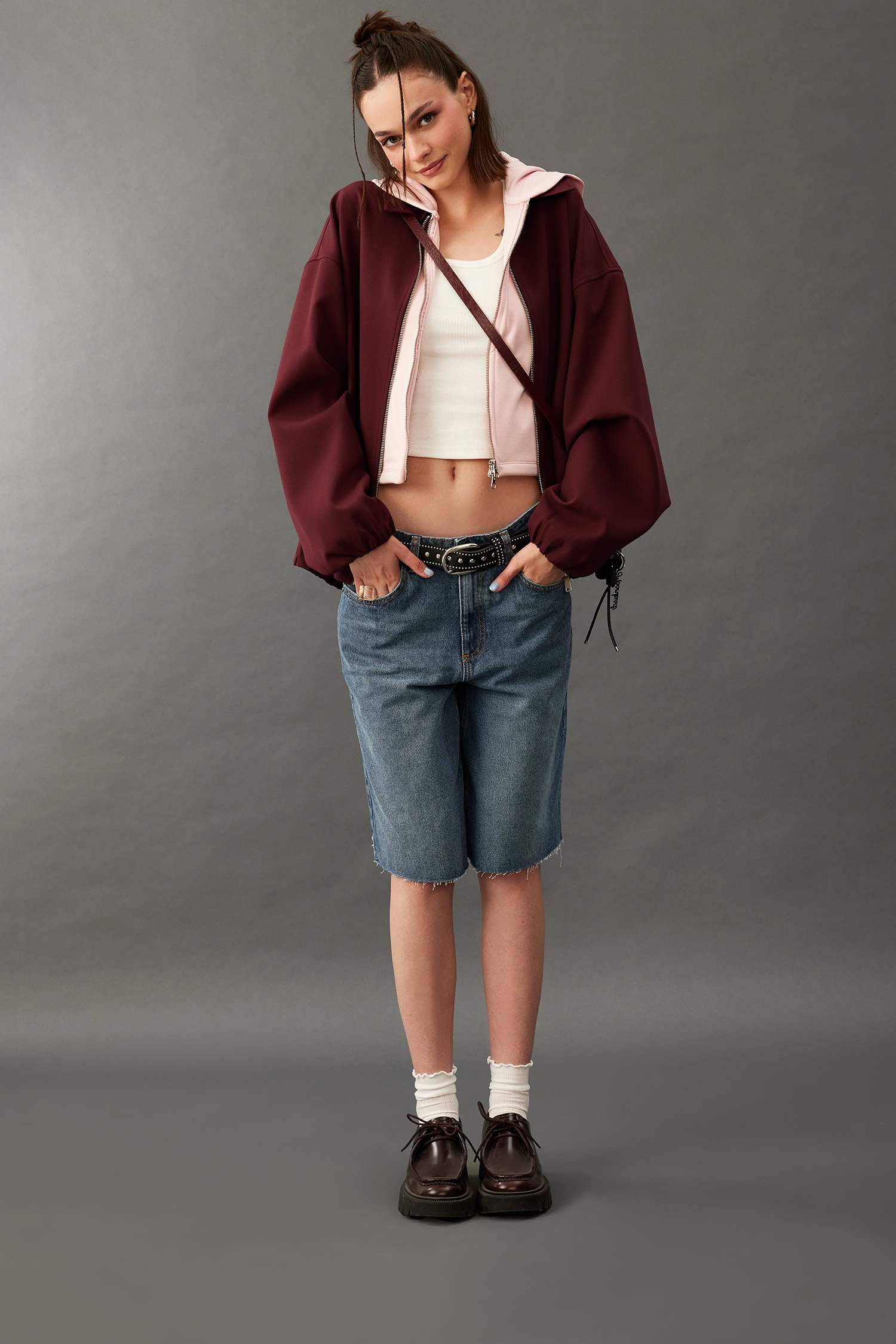 Tafta Fermuarlı Ceket