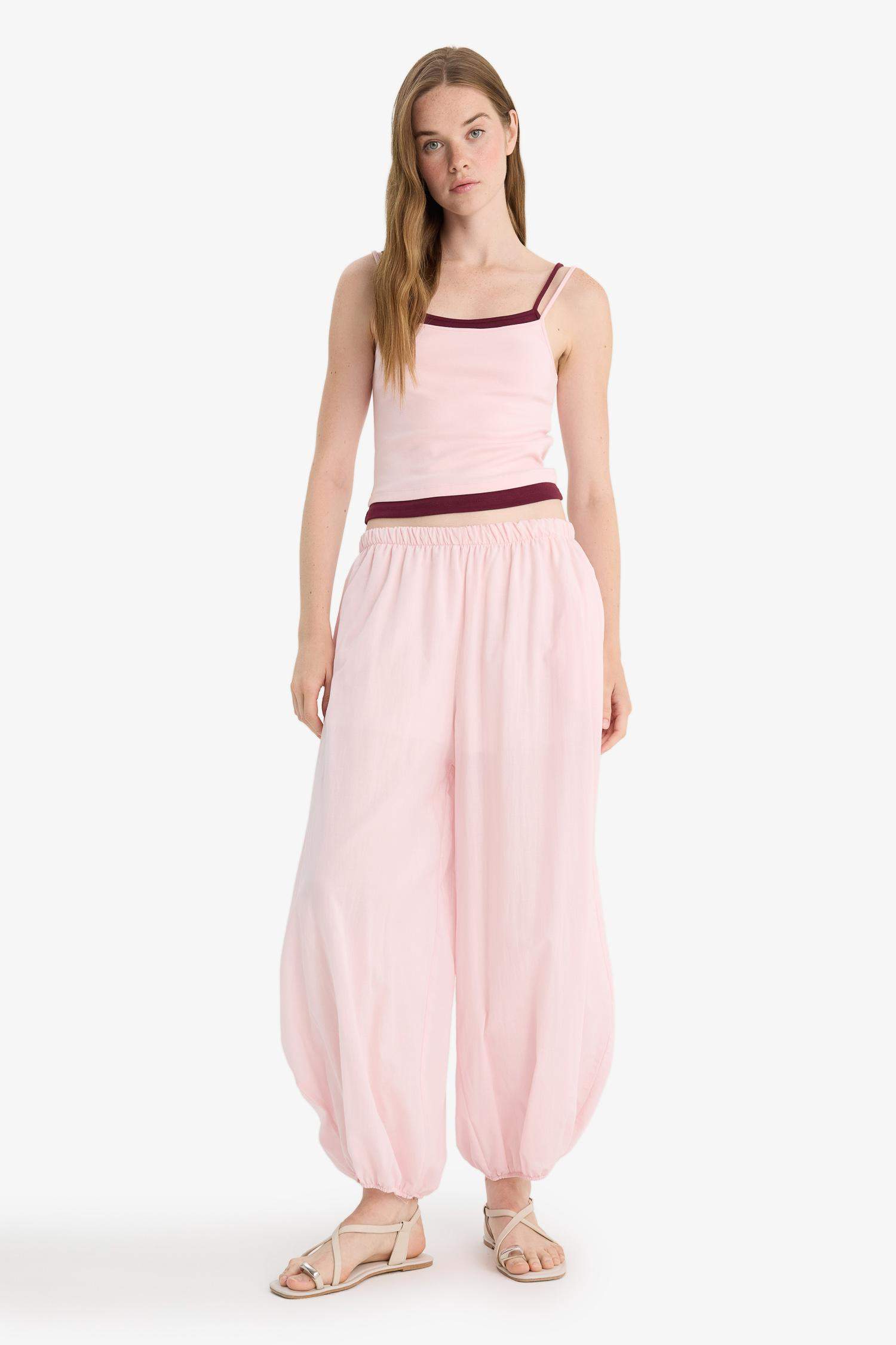 Débardeur côtelé à col U Coupe ajustée